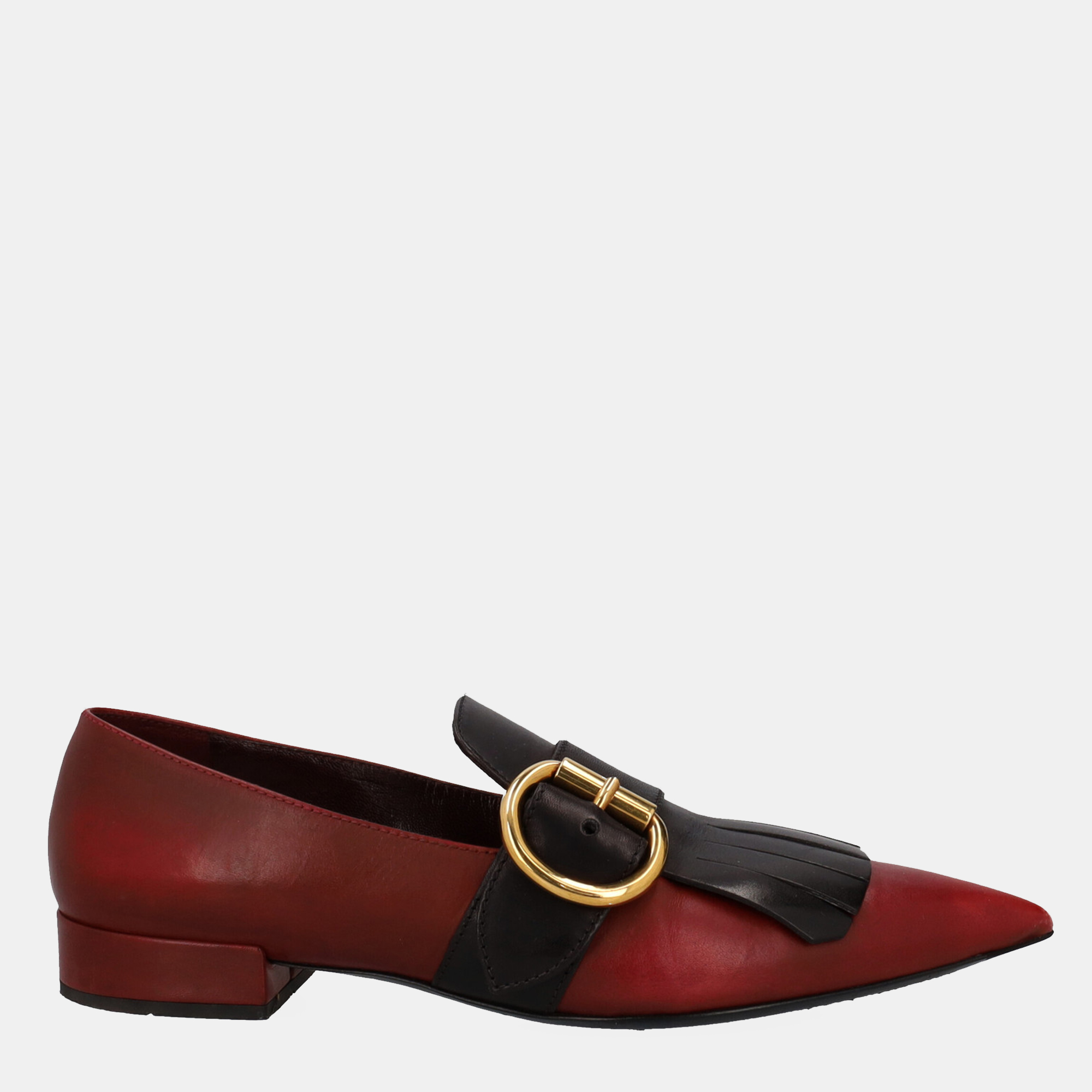 Prada  Women's Leather Loafers - Black - EU 37.5