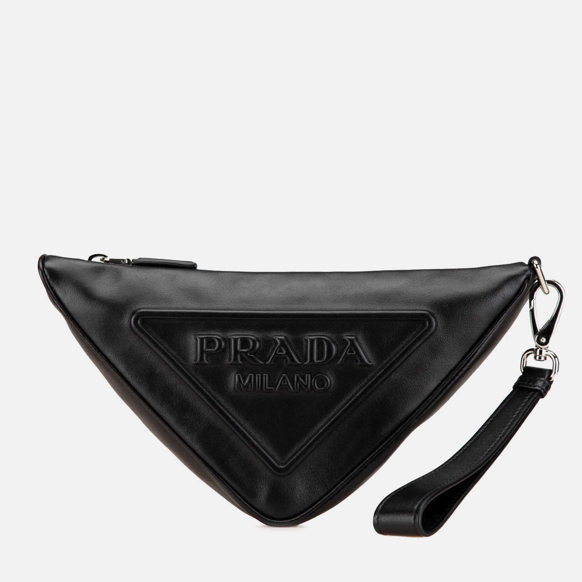 Grace Lux Triangle Logo Embossed Triangle Wristlet Pouch, Black
Grace Lux Triangle Logo Embossed Triangle Wristlet Pouch, Black