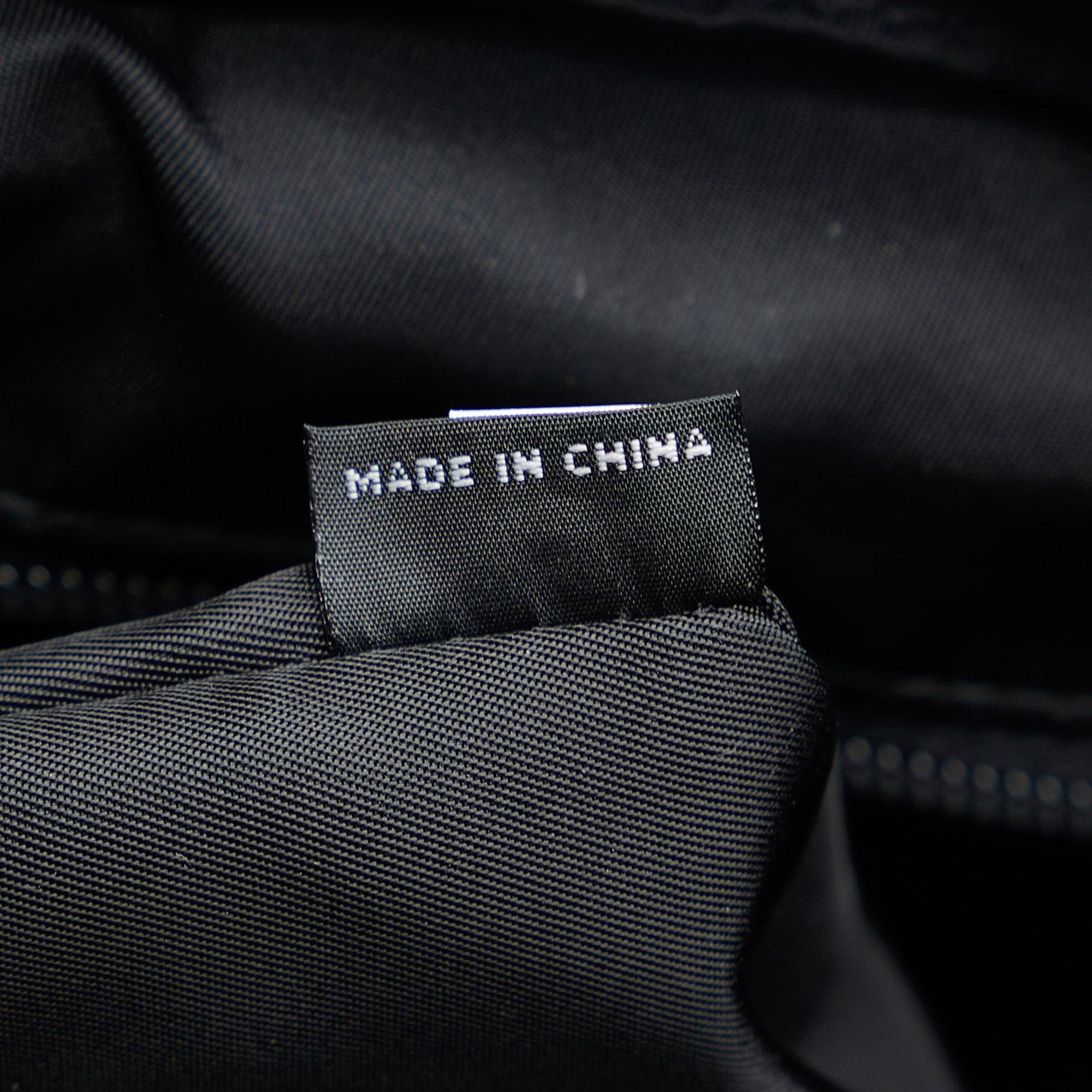 Prada Black/Navy Blue Tessuto Impuntu Backpack