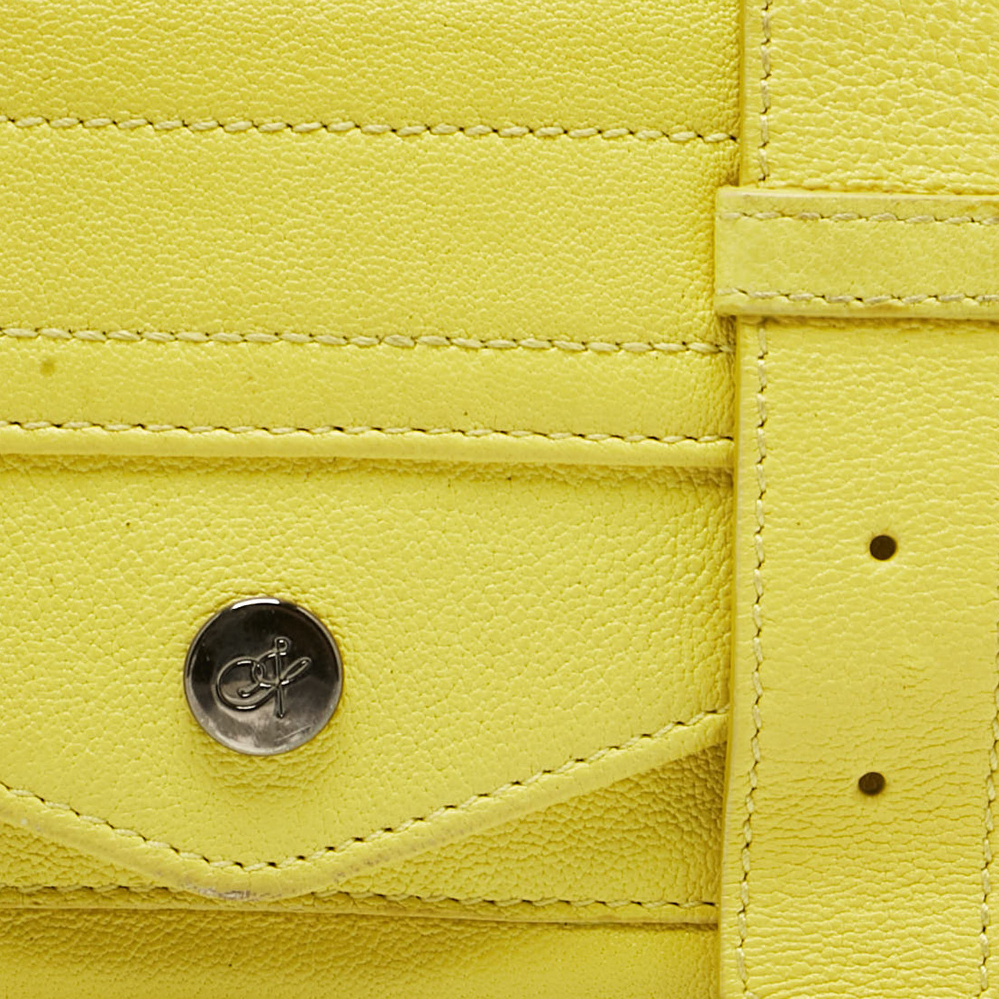 Proenza Schouler Yellow Leather PS1 Continental Wallet