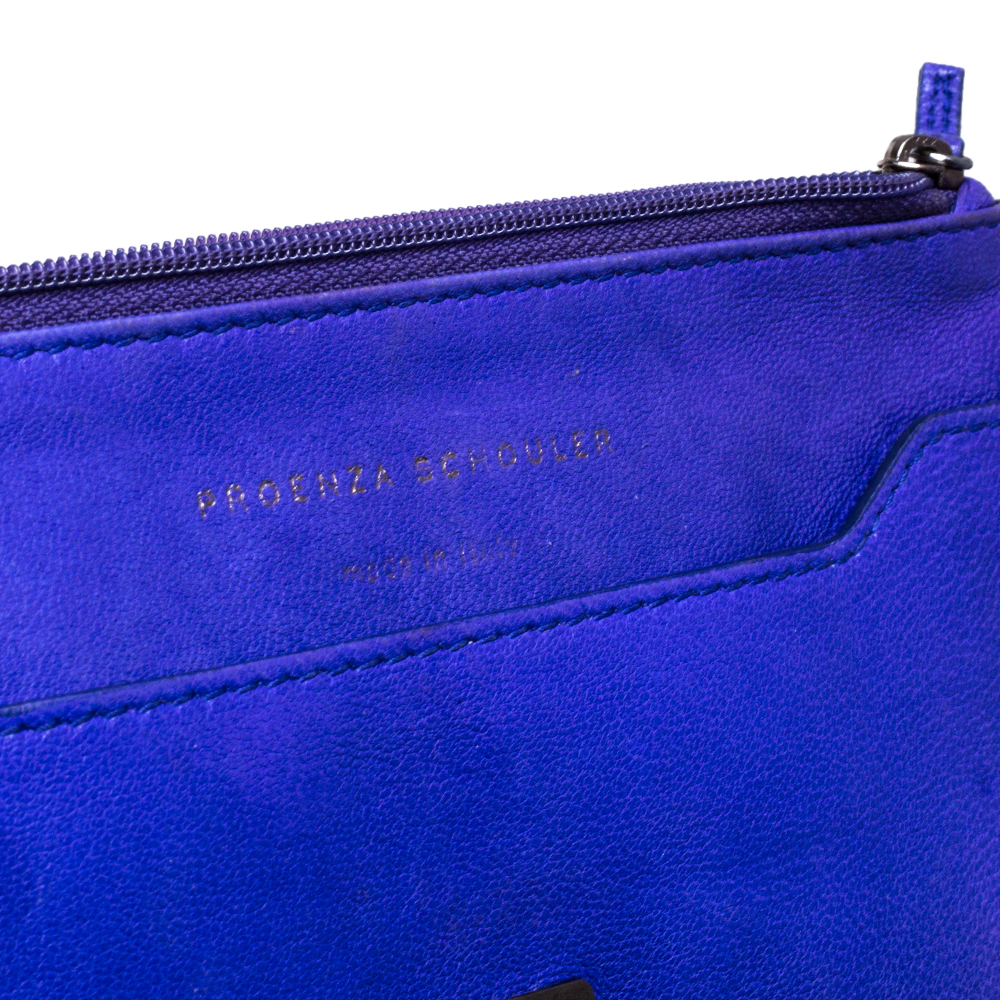 Proenza Schouler Blue Leather PS1 Wallet On Chain