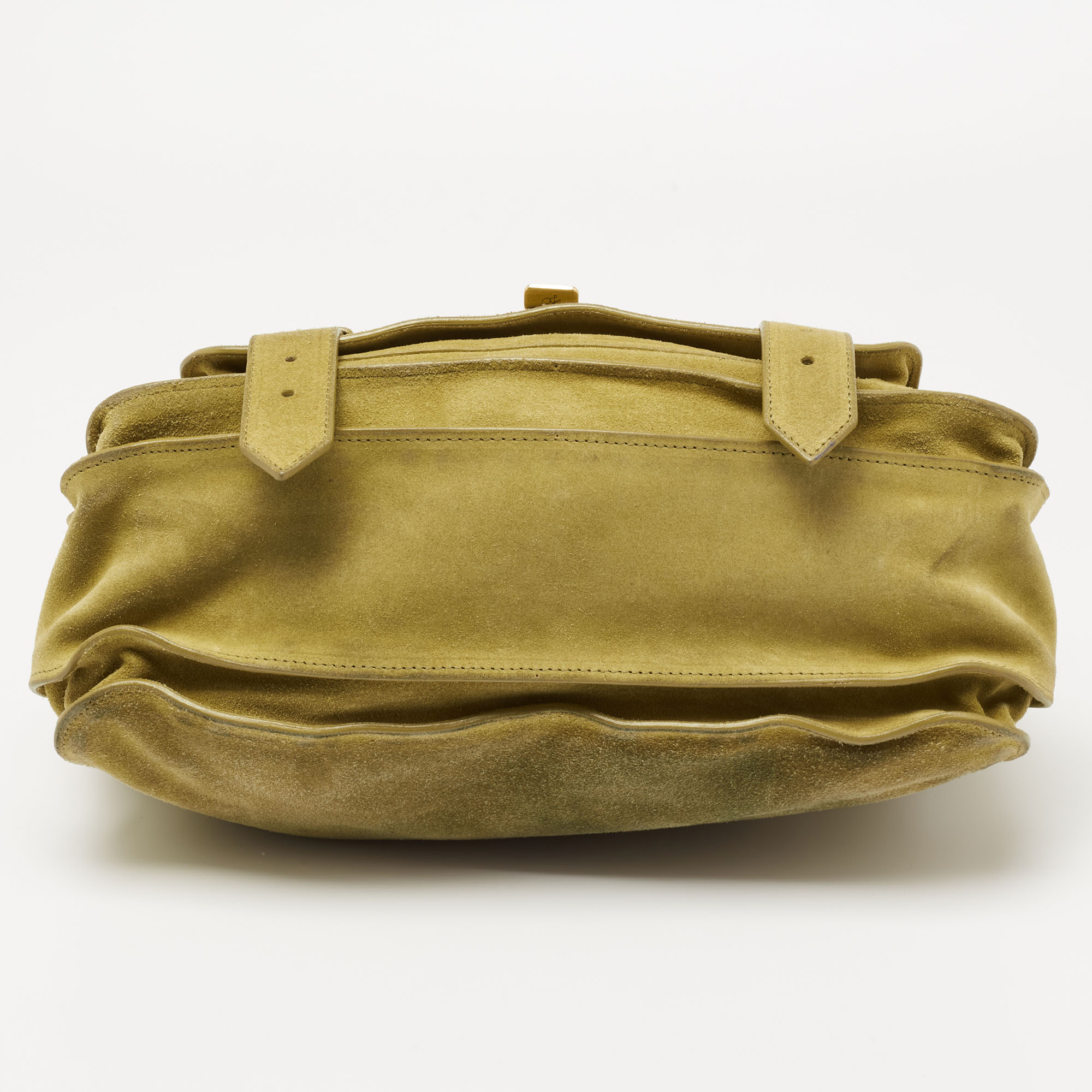 Proenza Schouler Green Suede PS1 Top Handle Bag