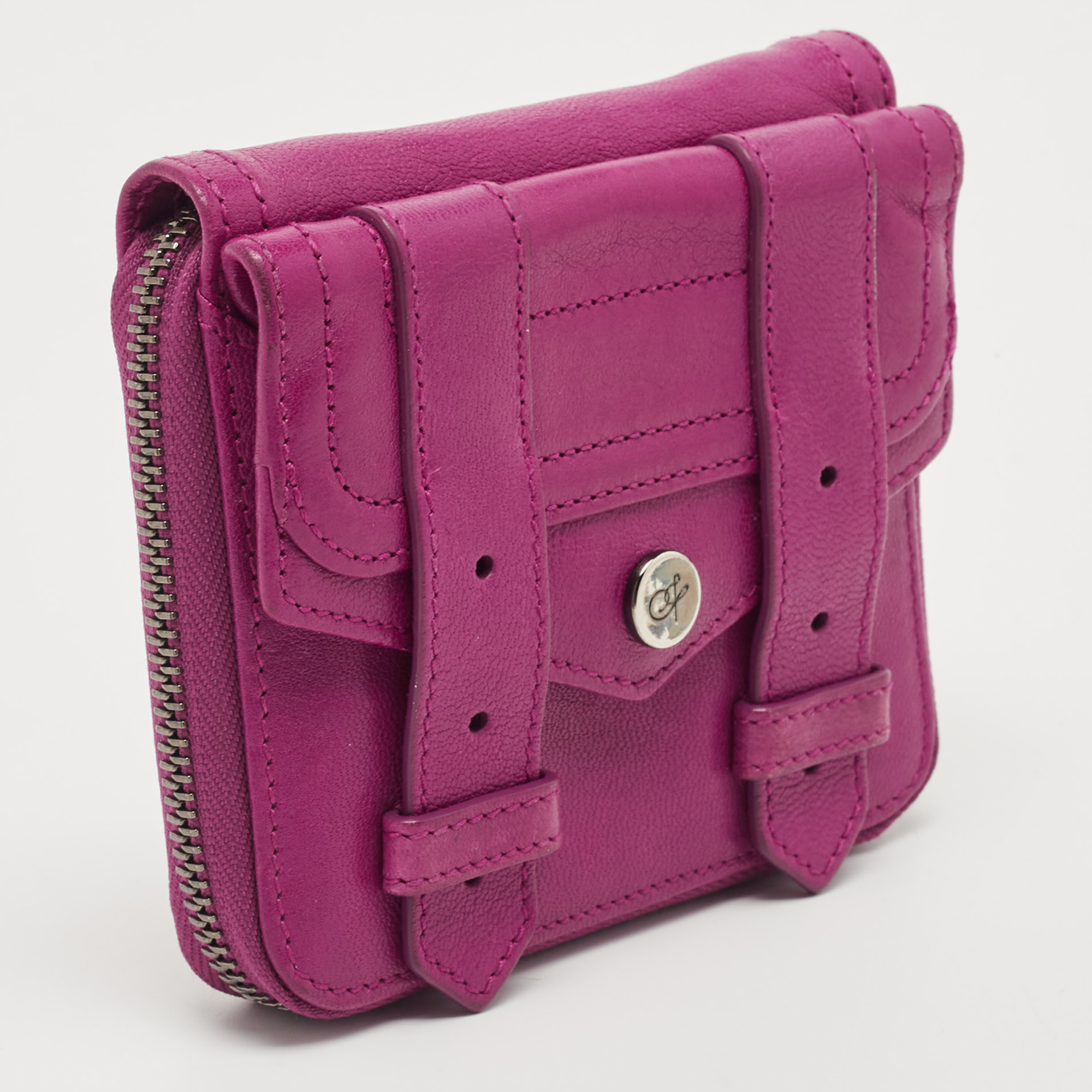 Proenza Schouler Fuchsia Leather PS1 Compact Wallet
