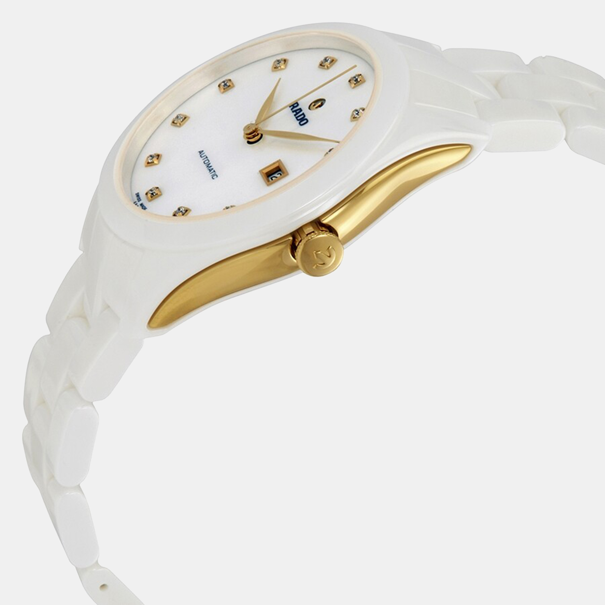 Rado White Ceramic Watch 36 Mm