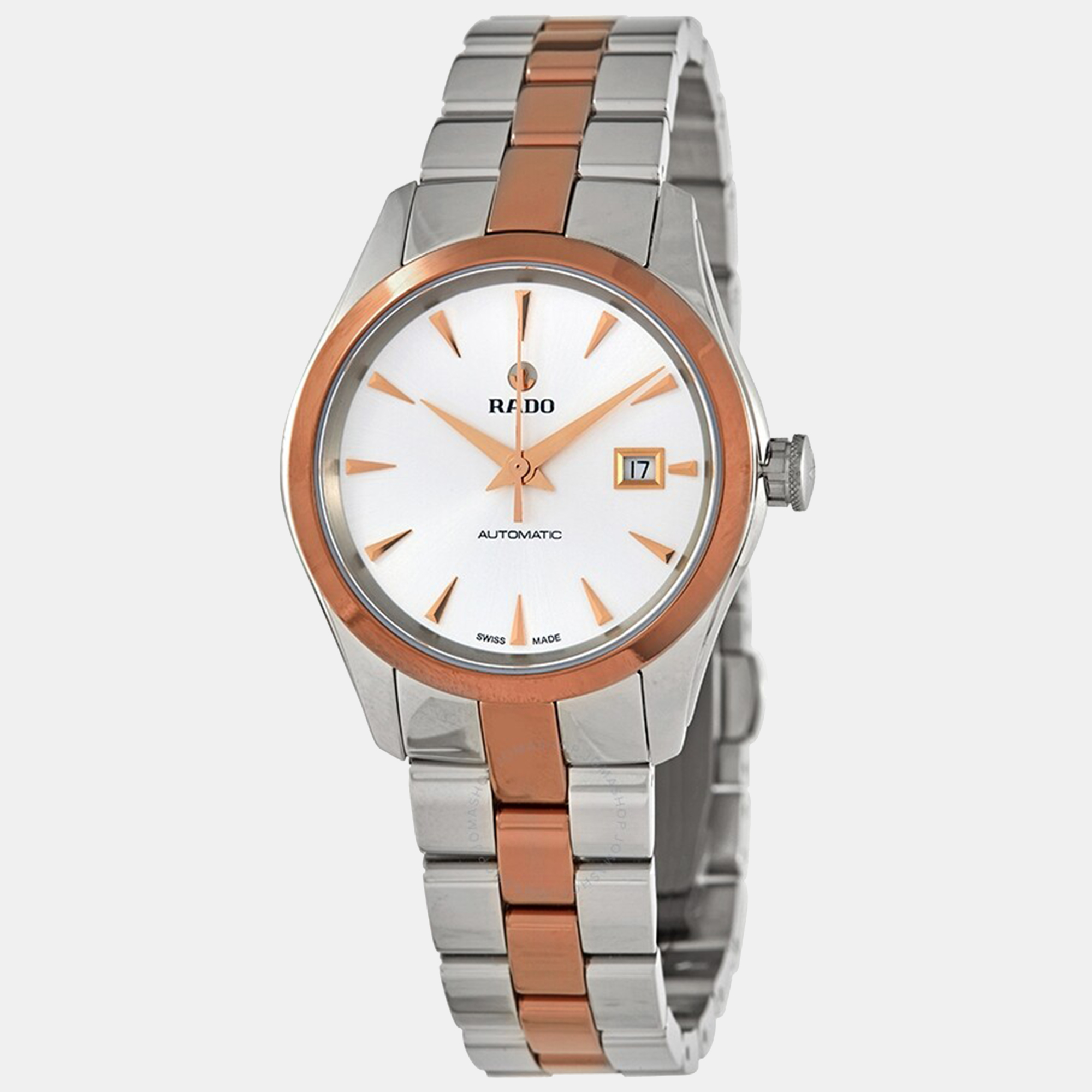 Rado hyperchromeautomatic silver dial ladies watch r32087112 30.6 mm