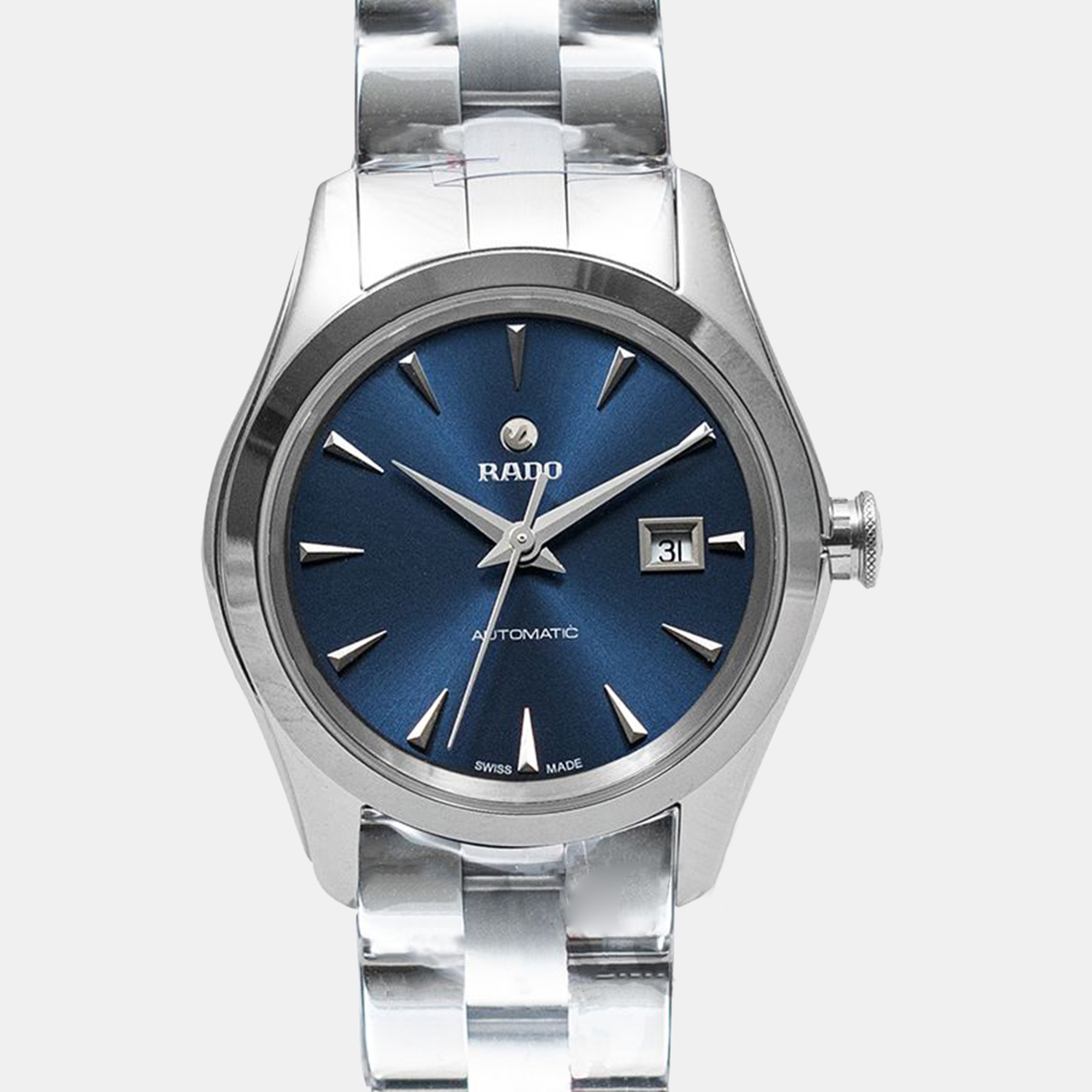 Rado hyperchrome automatic blue dial ladies watch r32091213 30.6 mm