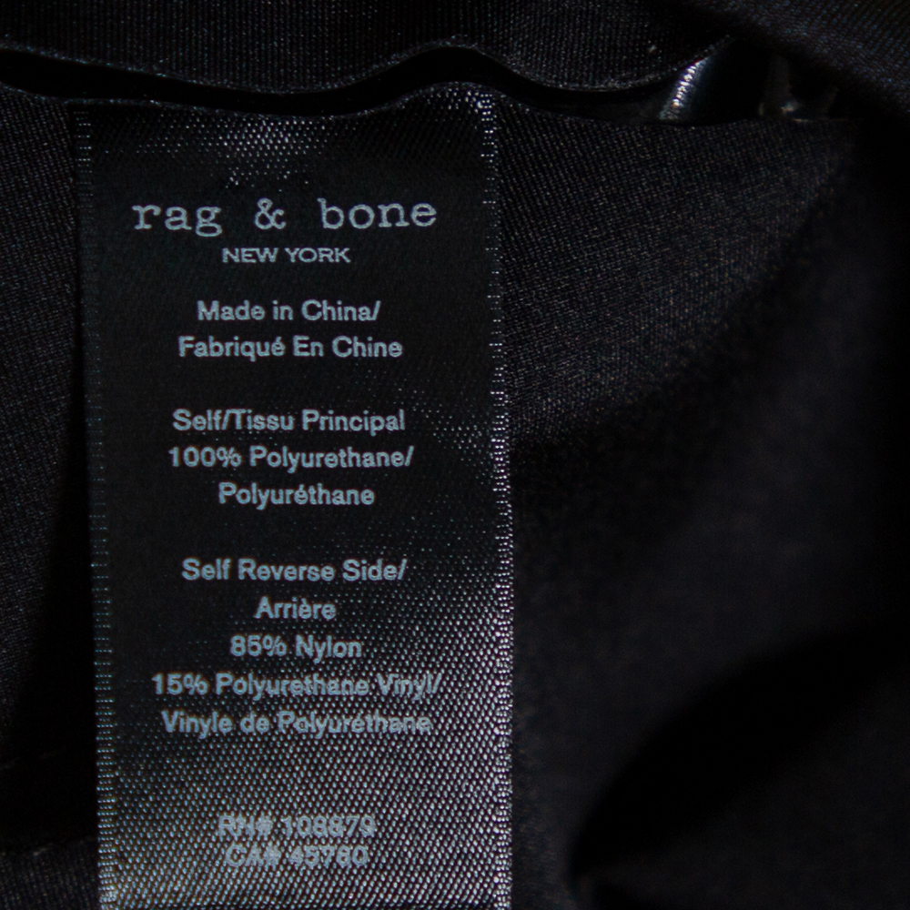 Rag & Bone Black Synthetic High Rise Pants M