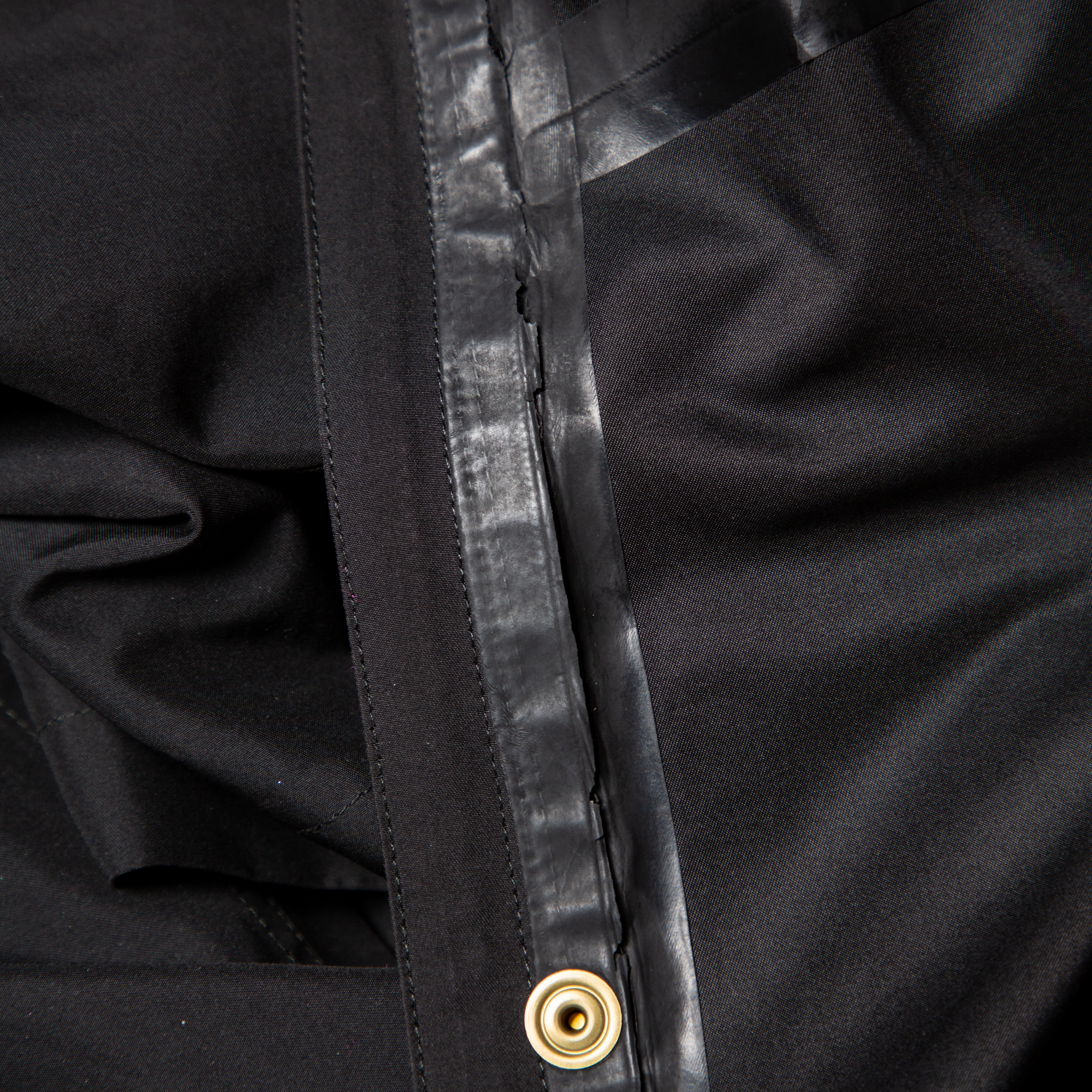 Ralph Lauren Collection Black Synthetic Zip Front Utility Coat M