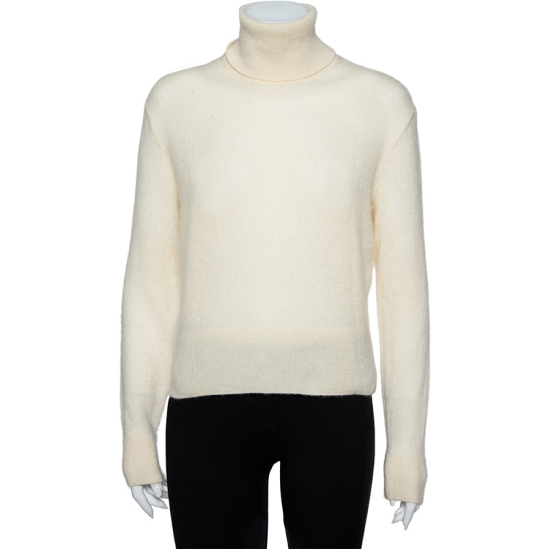 Ralph Lauren Collection Cream Cashmere Turtleneck Sweater L