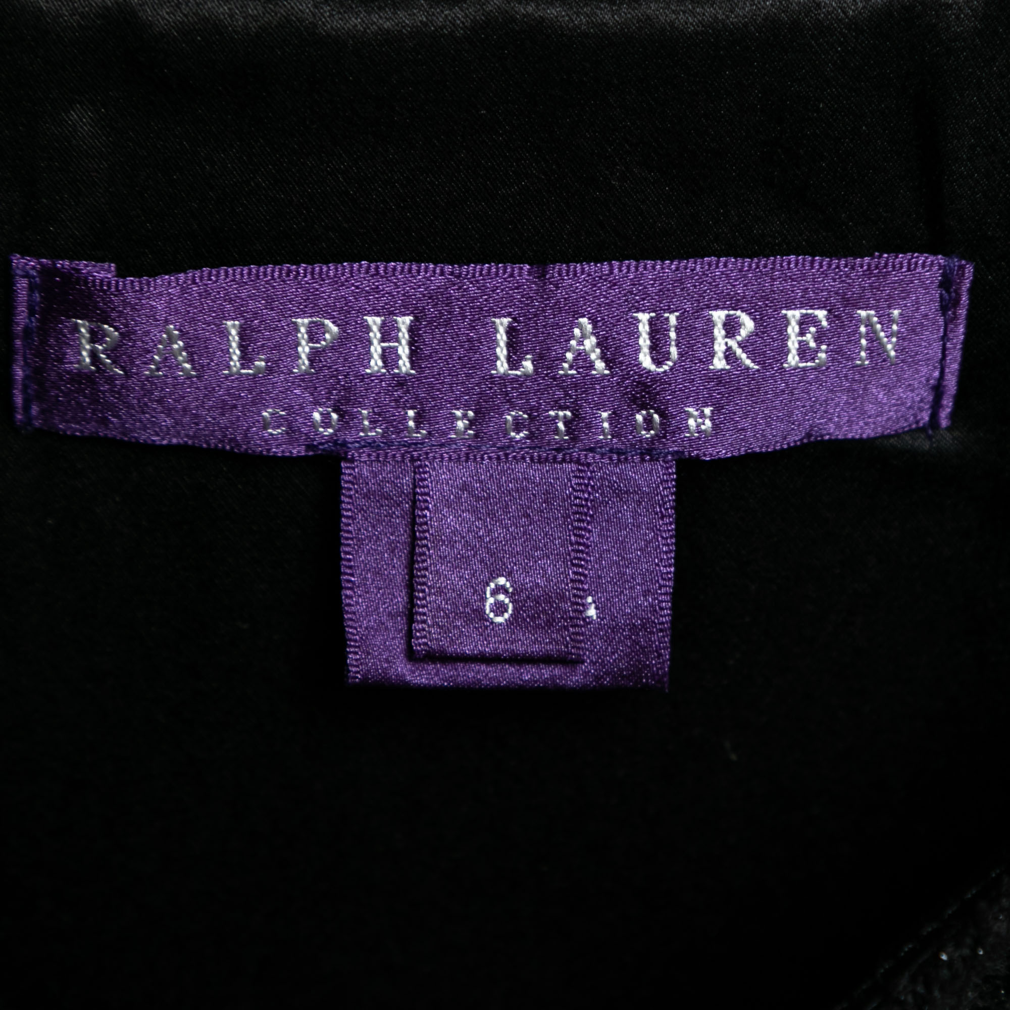 Ralph Lauren Collection Black Wool Sleeveless Mini Dress M