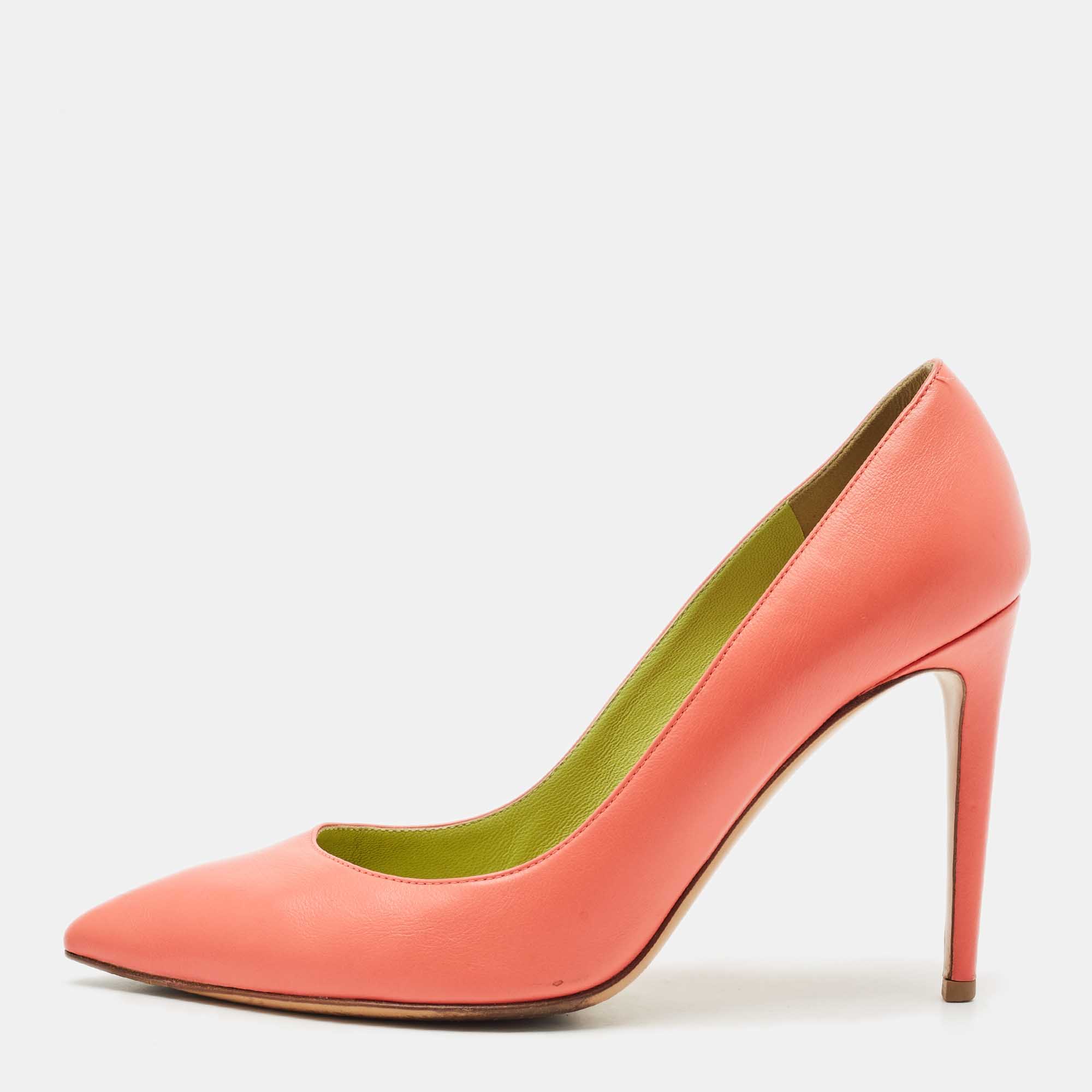 Ralph Lauren Collection Pink Leather Armissa Pointed Toe Pumps Size
Ralph Lauren Collection Pink Leather Armissa Pointed Toe Pumps Size