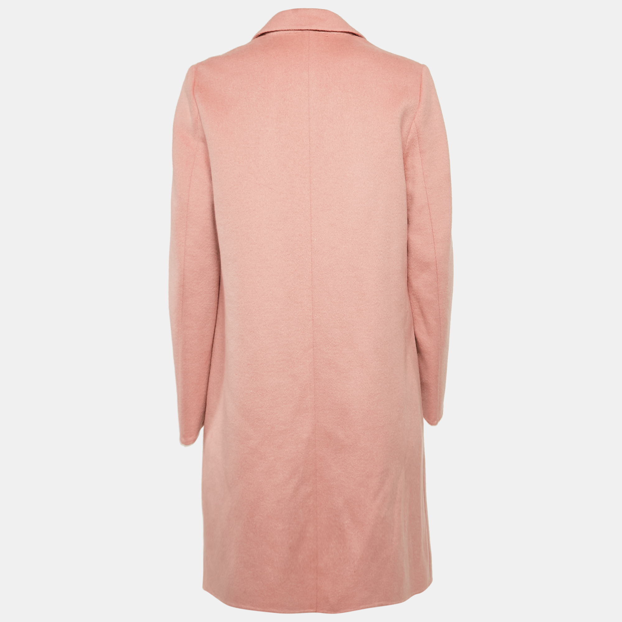 Ralph Lauren Pink Felt Wool Long Coat S