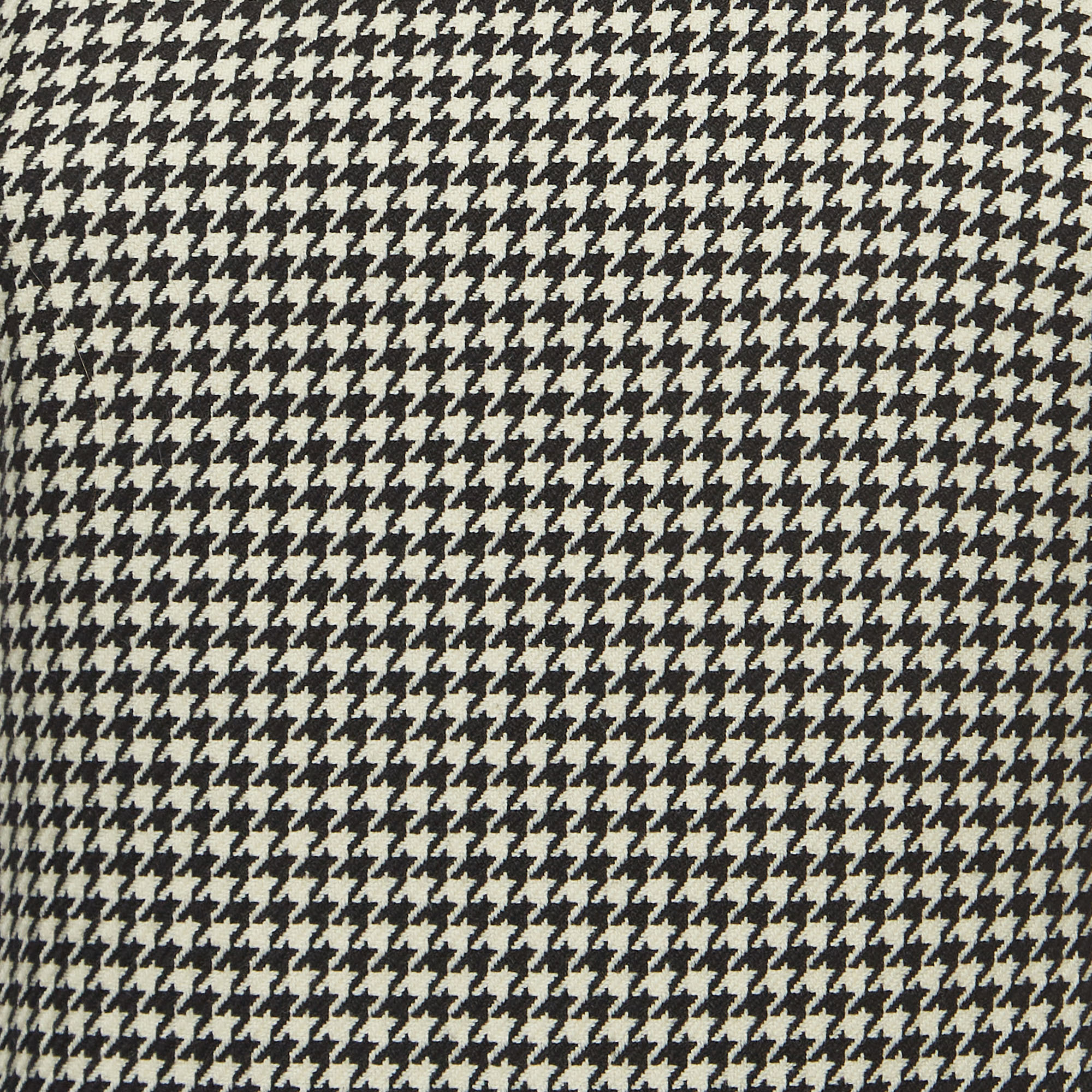 Ralph Lauren Black/White Houndstooth Patterned Wool Short Dress S