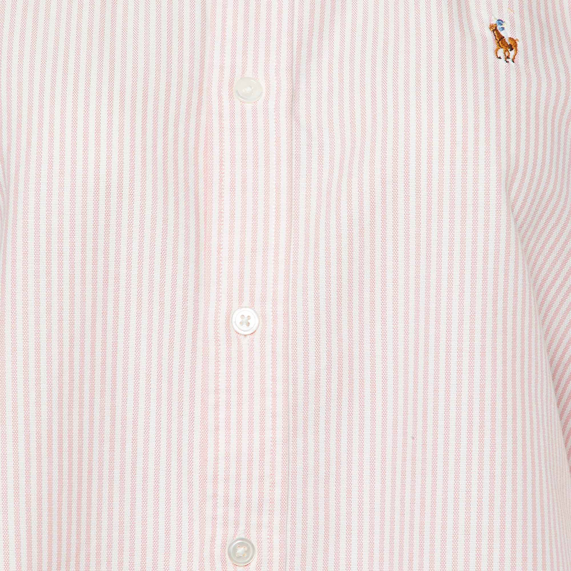 Ralph Lauren Pink Pinstripe Buttoned Down Shirt XL