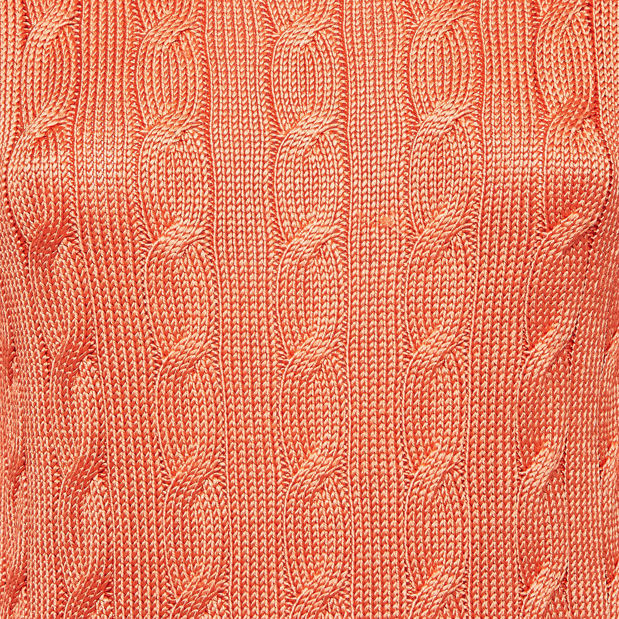 Ralph Lauren Orange Cable Knit Sweater XS