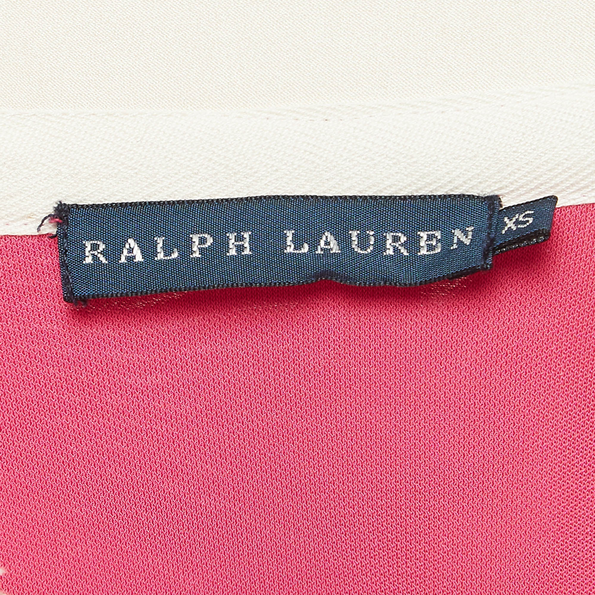 Ralph Lauren Pink Applique Jersey Polo T-shirt Dress XS