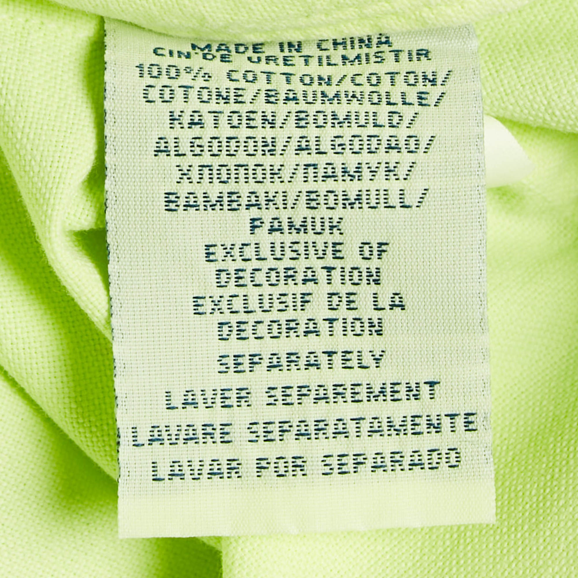 Ralph Lauren Neon Green Logo Embroidered Custom Fit Shirt S