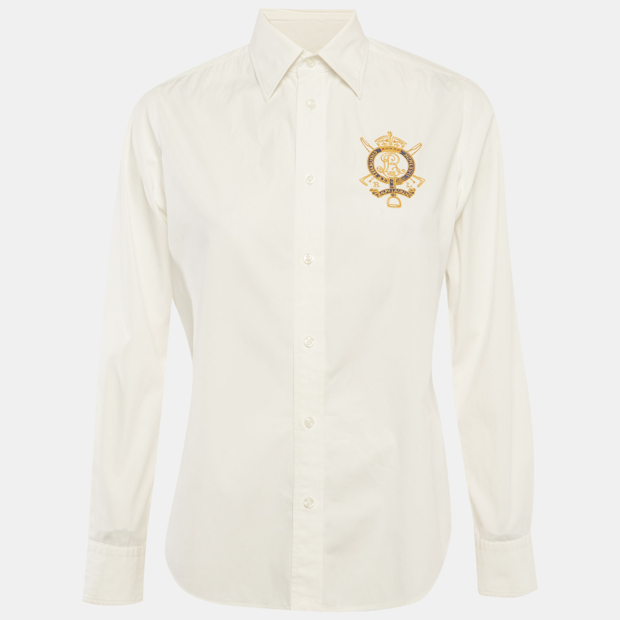 Ralph Lauren Sport White Embroidered Cotton Shirt M
Ralph Lauren Sport White Embroidered Cotton Shirt M
