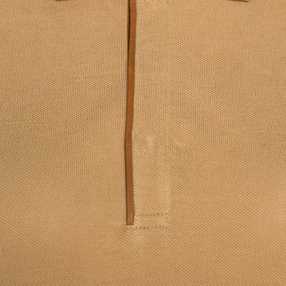 Ralph Lauren Brown Cotton Pique Skinny Polo T-Shirt M