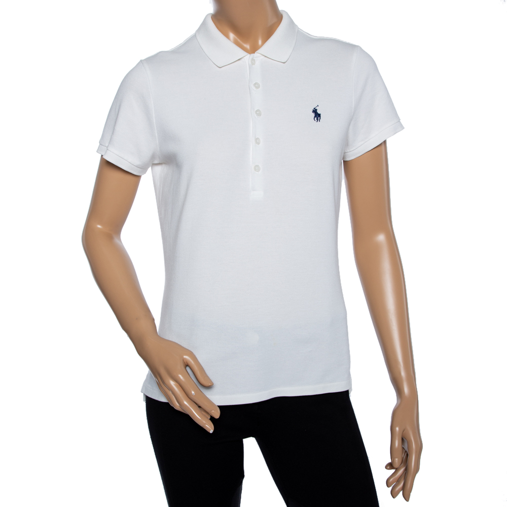 

Ralph Lauren White Cotton Pique Polo T-Shirt