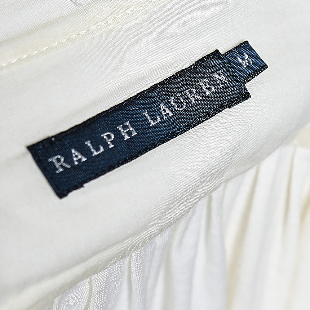 Ralph Lauren Cream Cotton Tunic Blouse M
