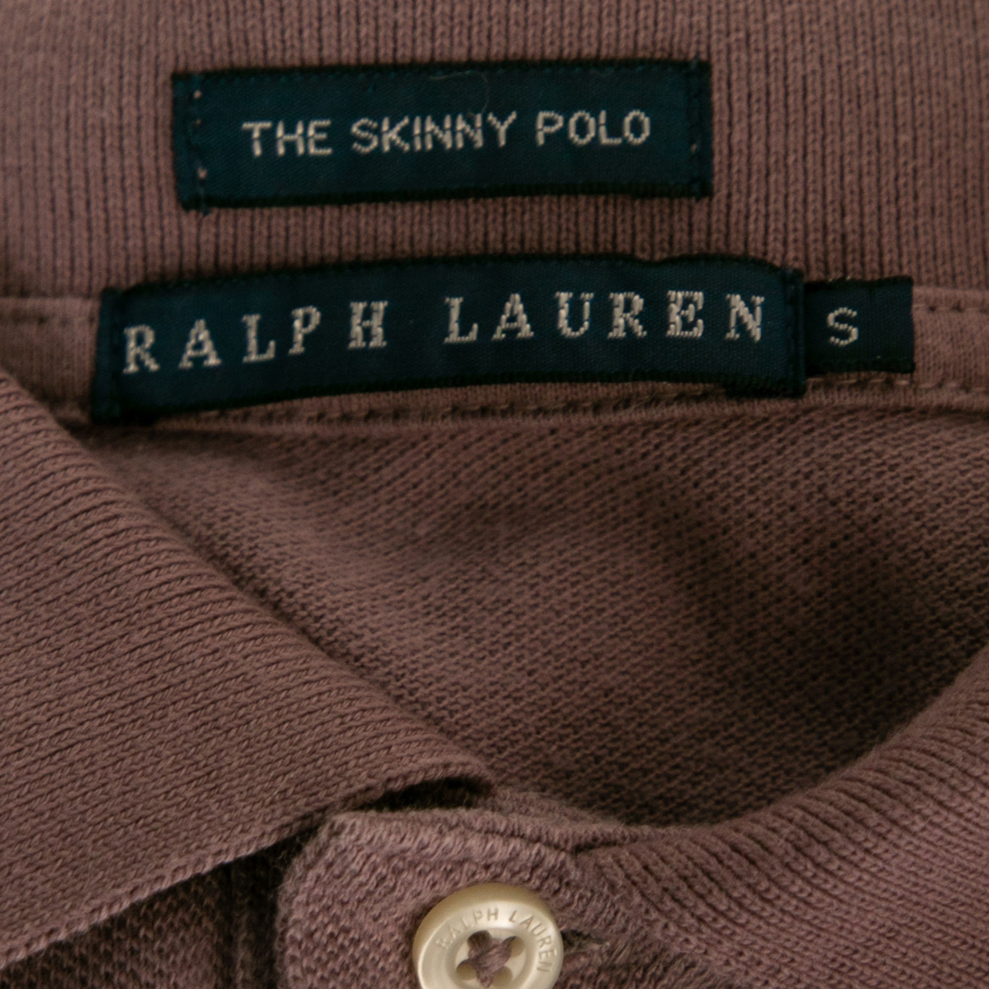 Ralph Lauren Lilac Cotton Pique Skinny Fit Polo T-Shirt S