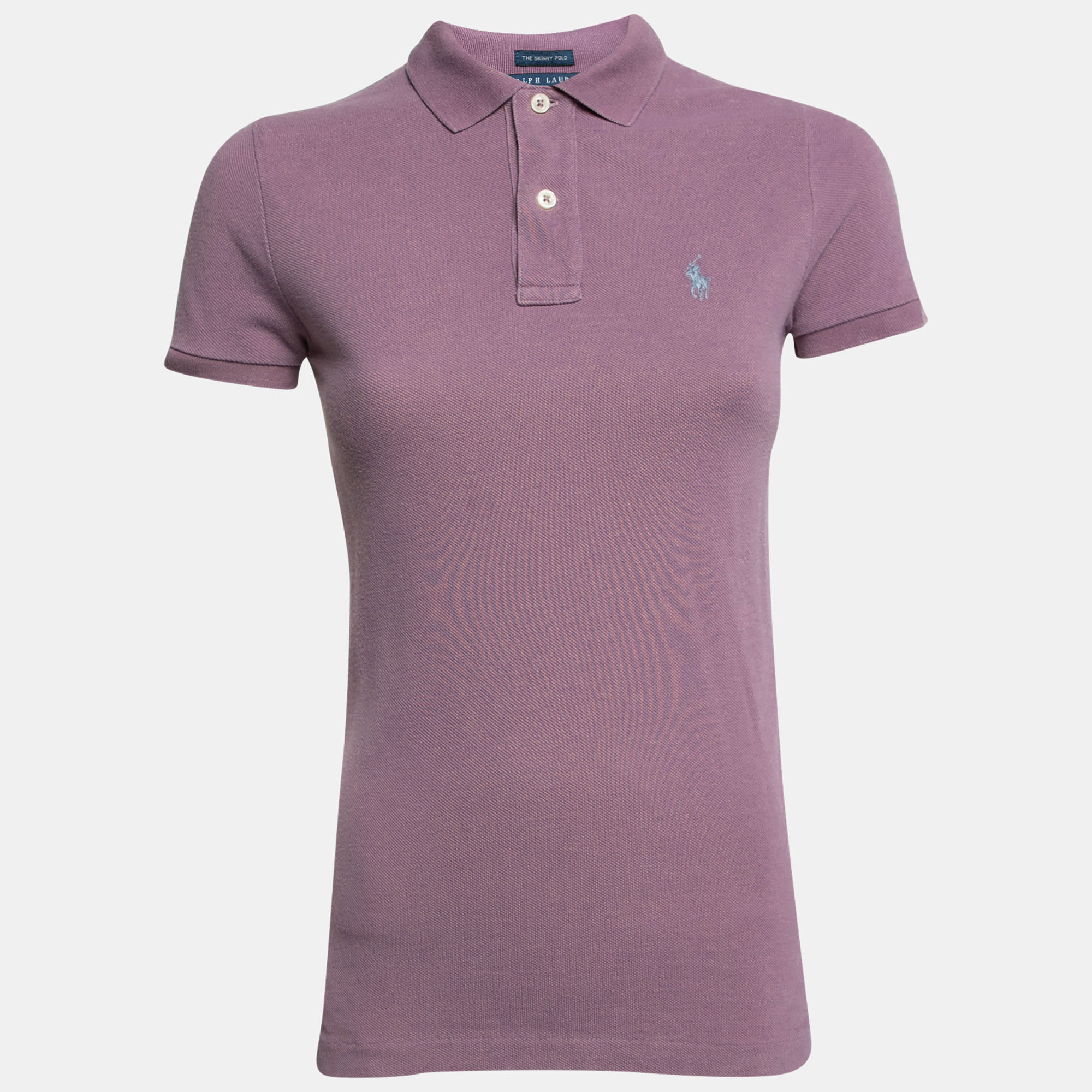 

Ralph Lauren Lilac Cotton Pique Skinny Fit Polo T-Shirt, Purple