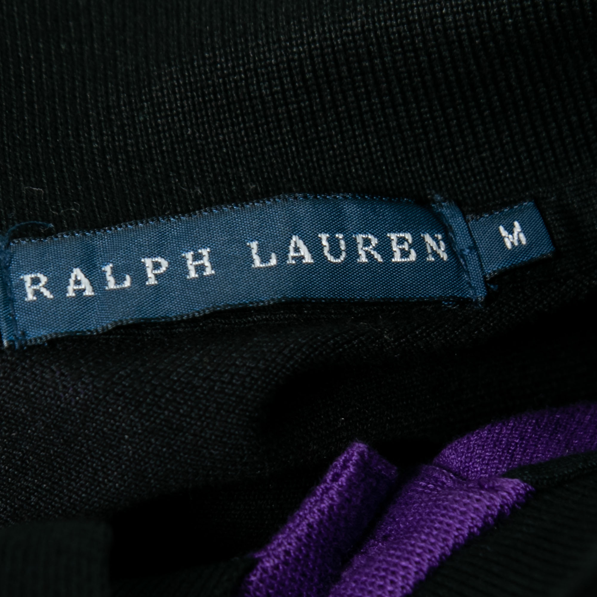 Ralph Lauren Black Cotton Pique Short Sleeve Polo T-Shirt M