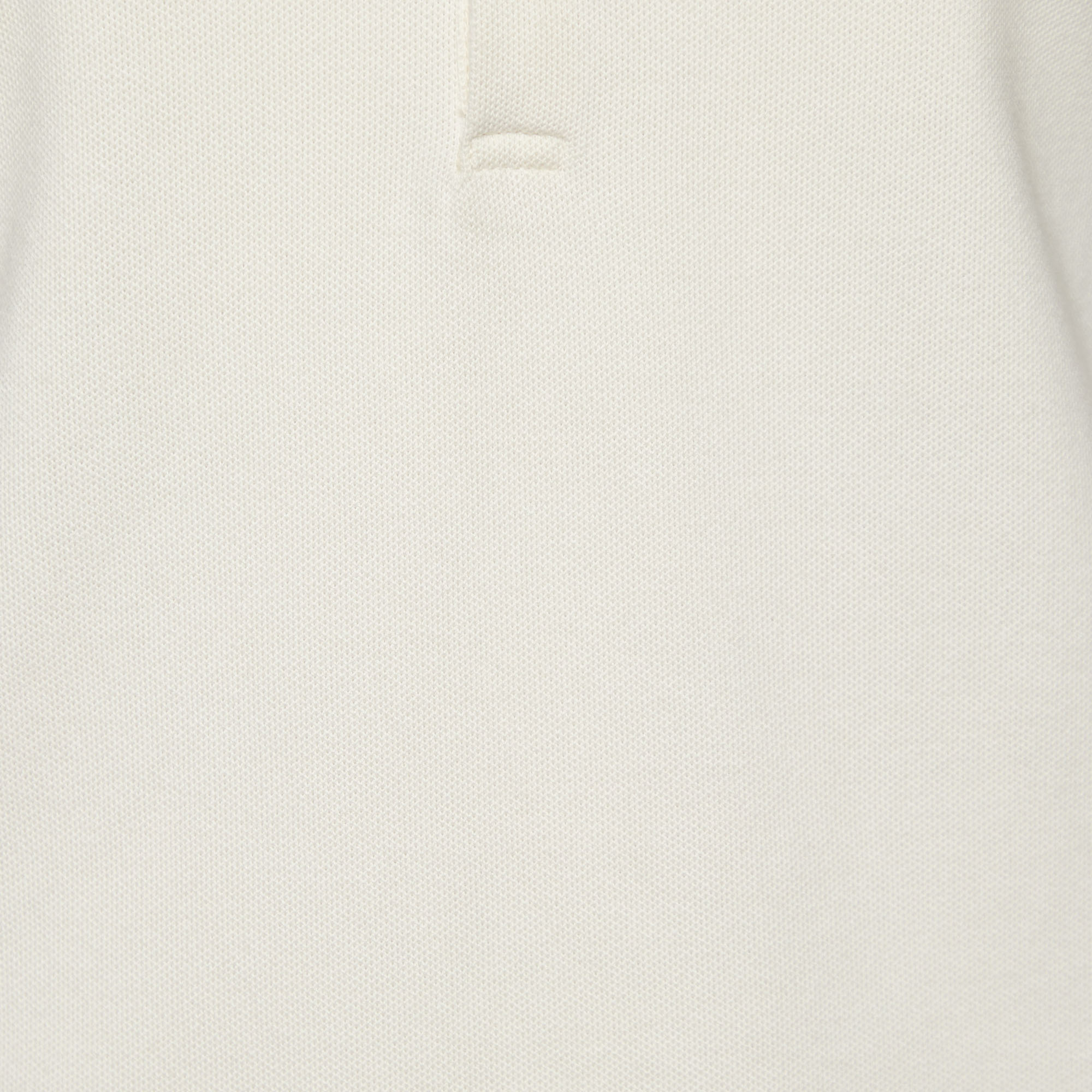Ralph Lauren Cream Cotton Pique Beaded Logo Detail Polo T-Shirt M