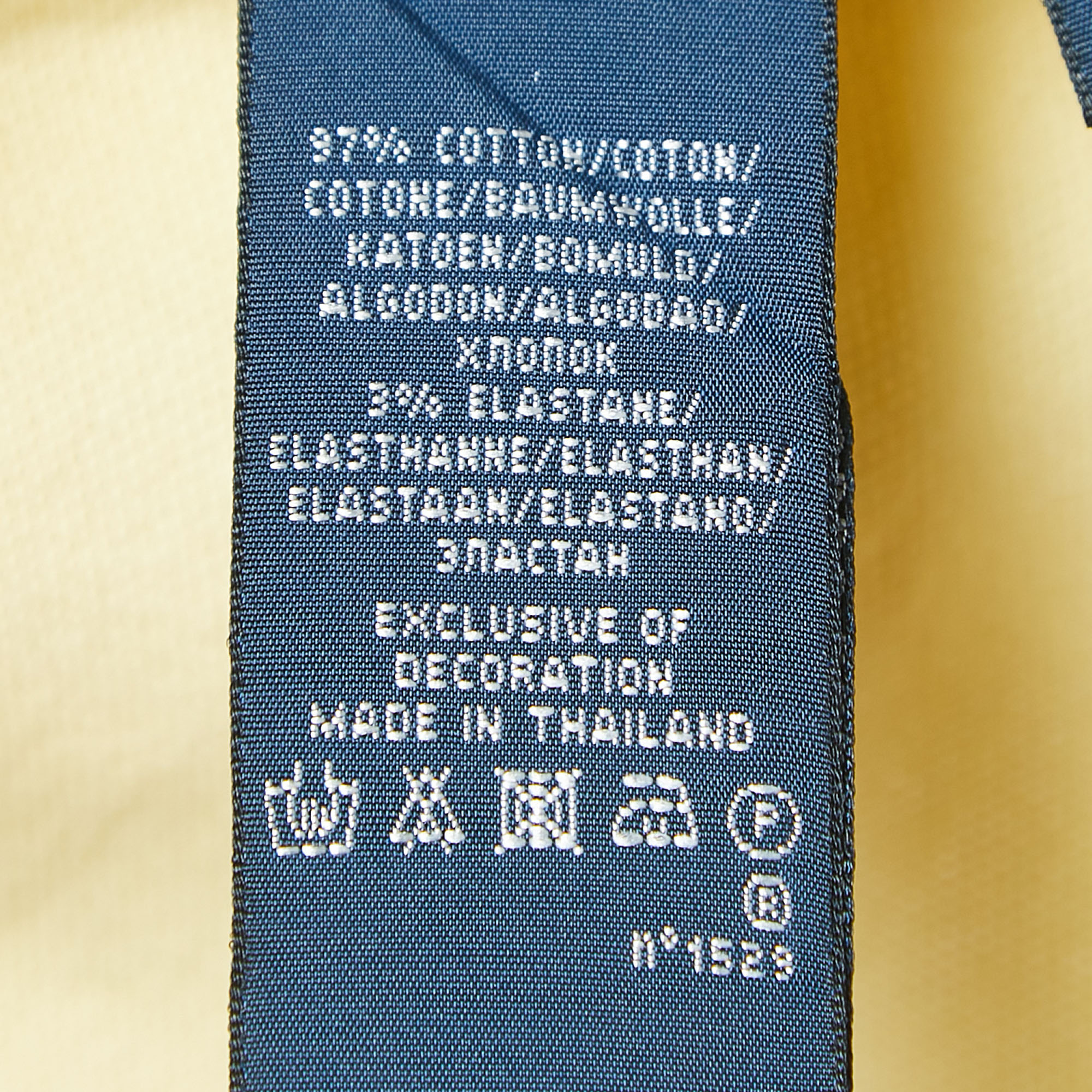 Ralph Lauren Yellow Cotton Beaded Logo Polo T-Shirt L