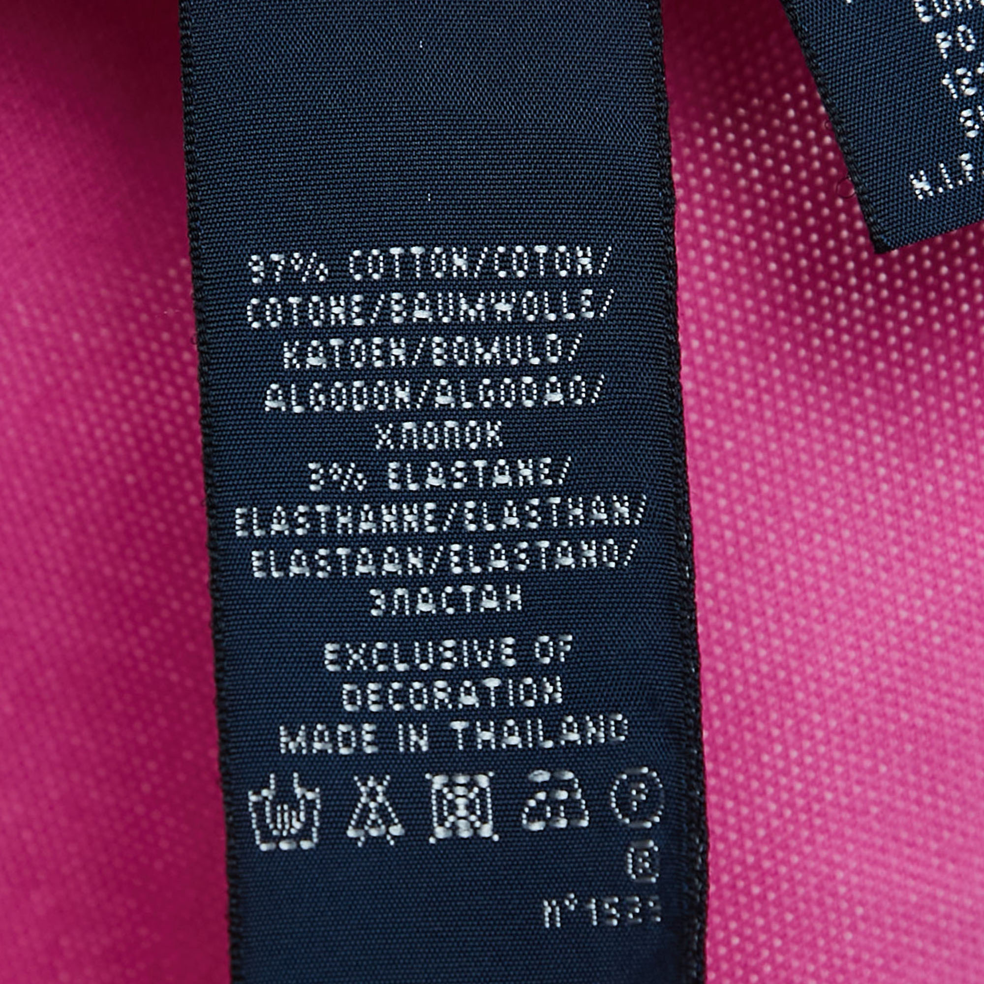 Ralph Lauren Pink Cotton Beaded Logo Polo T-Shirt M