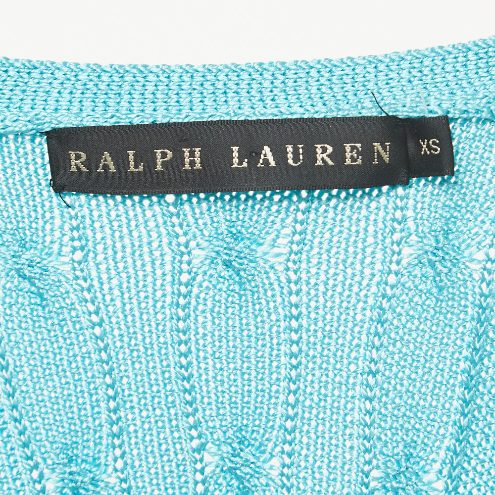 Ralph Lauren Sky Blue Cable Knit Cardigan XS