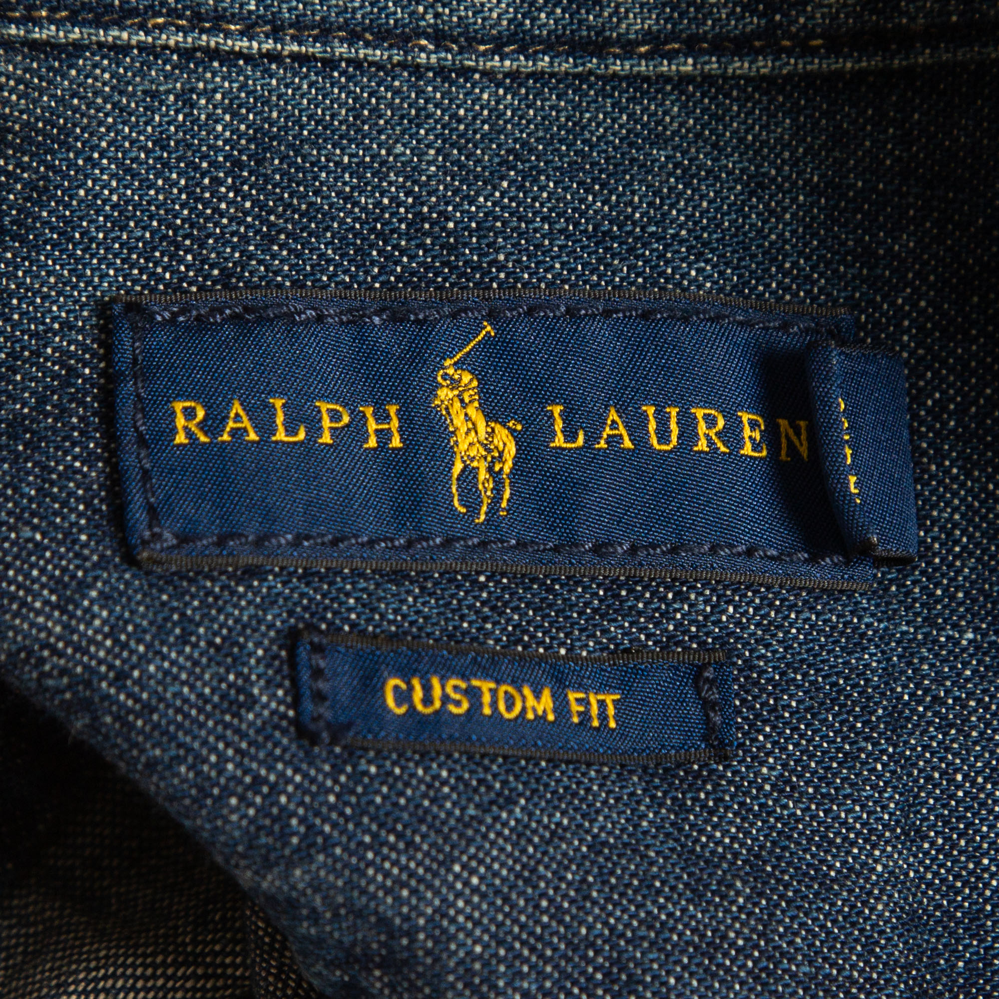 Ralph Lauren Blue Denim Custom Fit Shirt S