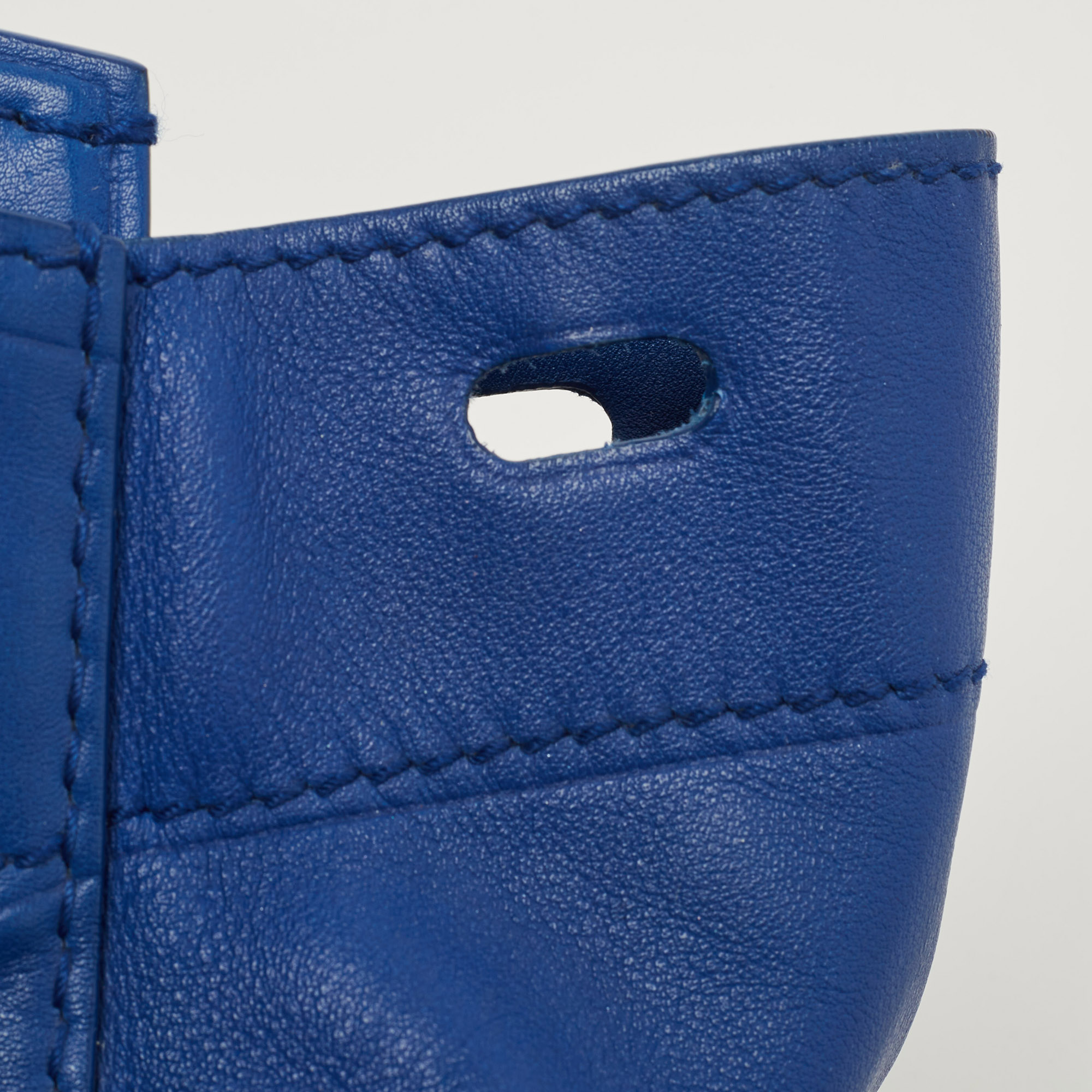Ralph Lauren Blue Leather Soft Ricky Tote
