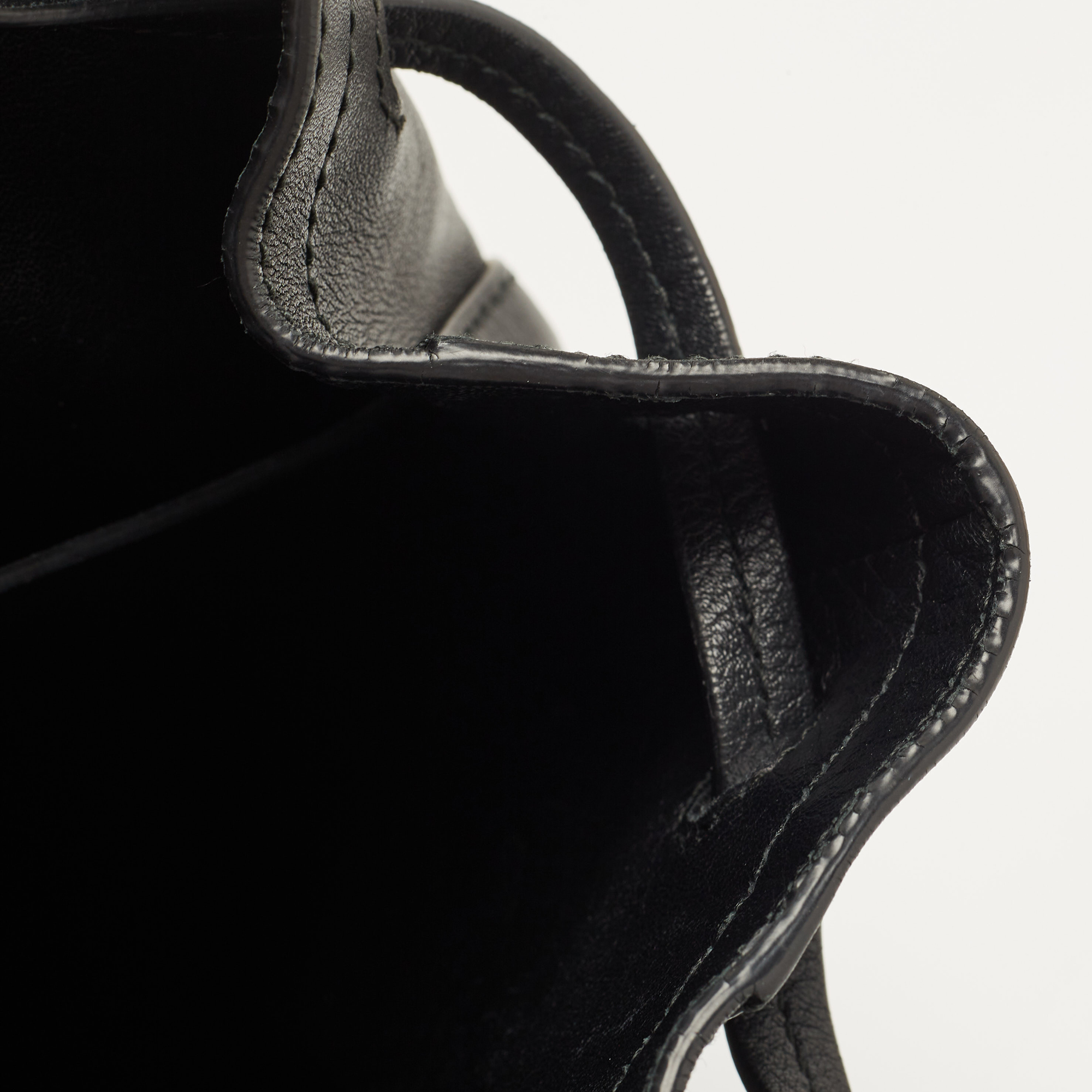 Ralph Lauren Black Leather Ricky Drawstring Bucket Bag