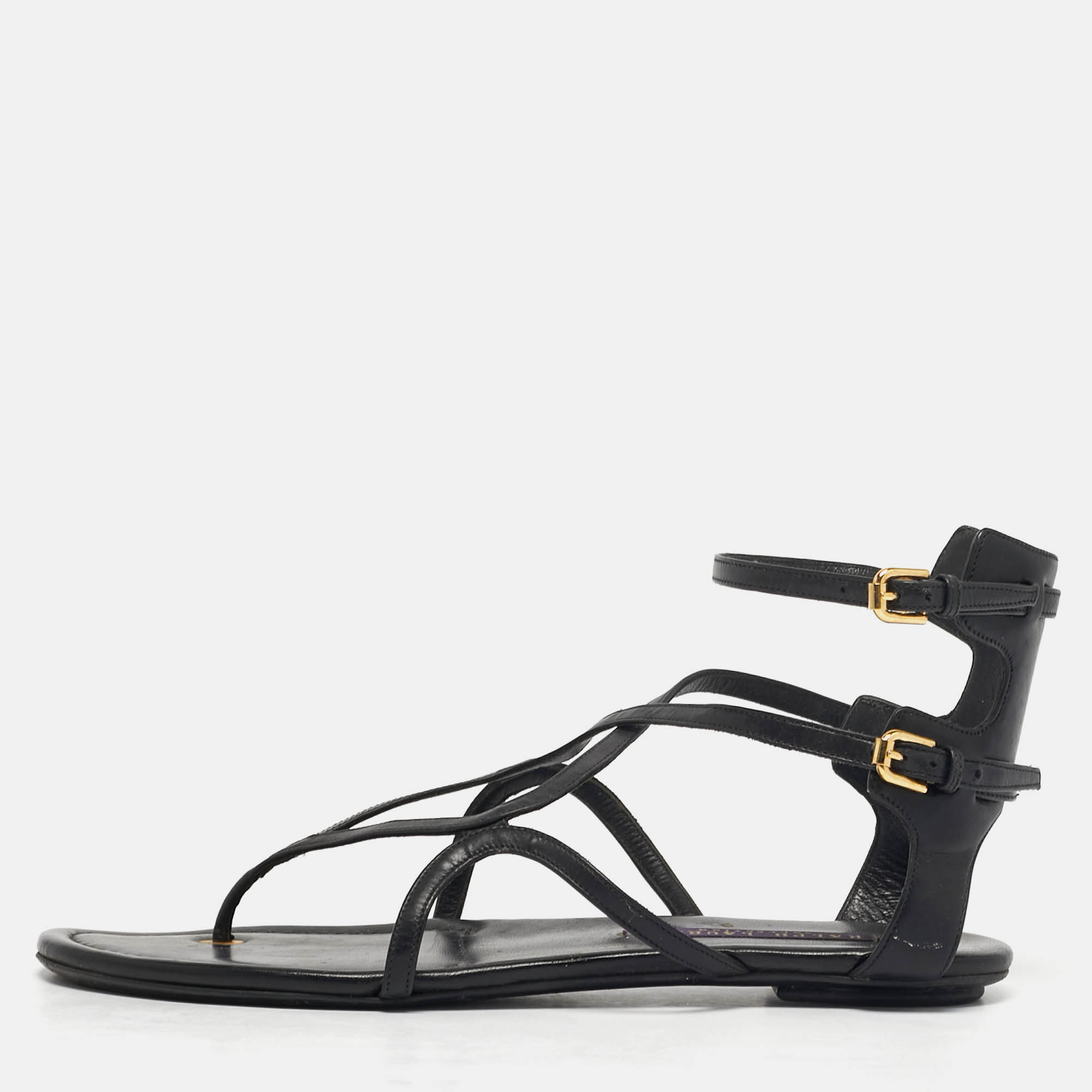 Ralph Lauren Size Black Leather Thong Ankle Strap Sandals
Ralph Lauren Size Black Leather Thong Ankle Strap Sandals