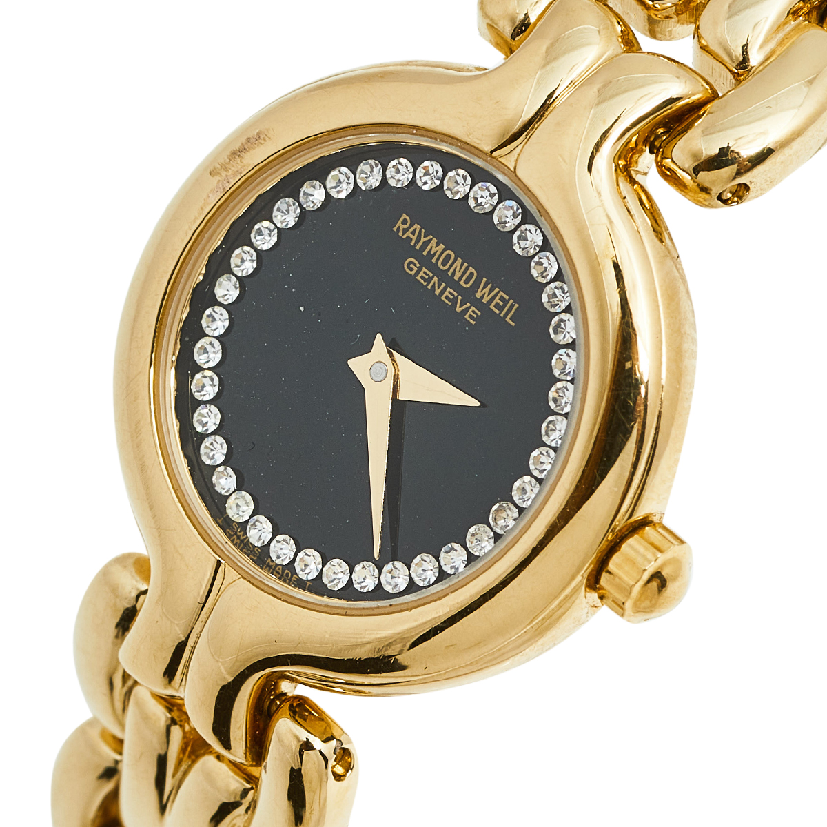 Raymond Weil Black Gold Plated Stainless Steel 5876/1 Women's Wristwatch 22 mm