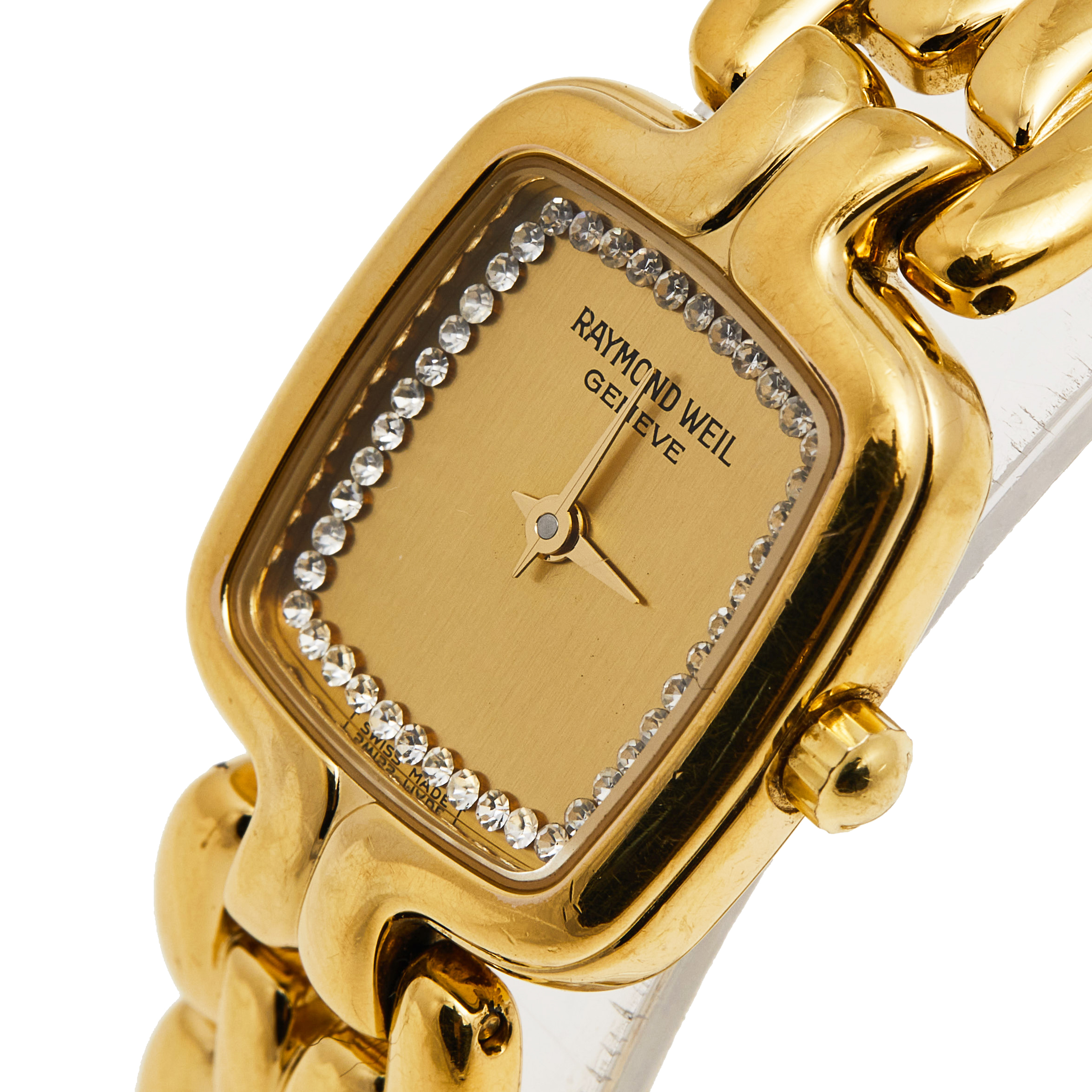 Raymond Weil Champagne Gold Plated Stainless Steel 5877 Women's Wristwatch 20 mm