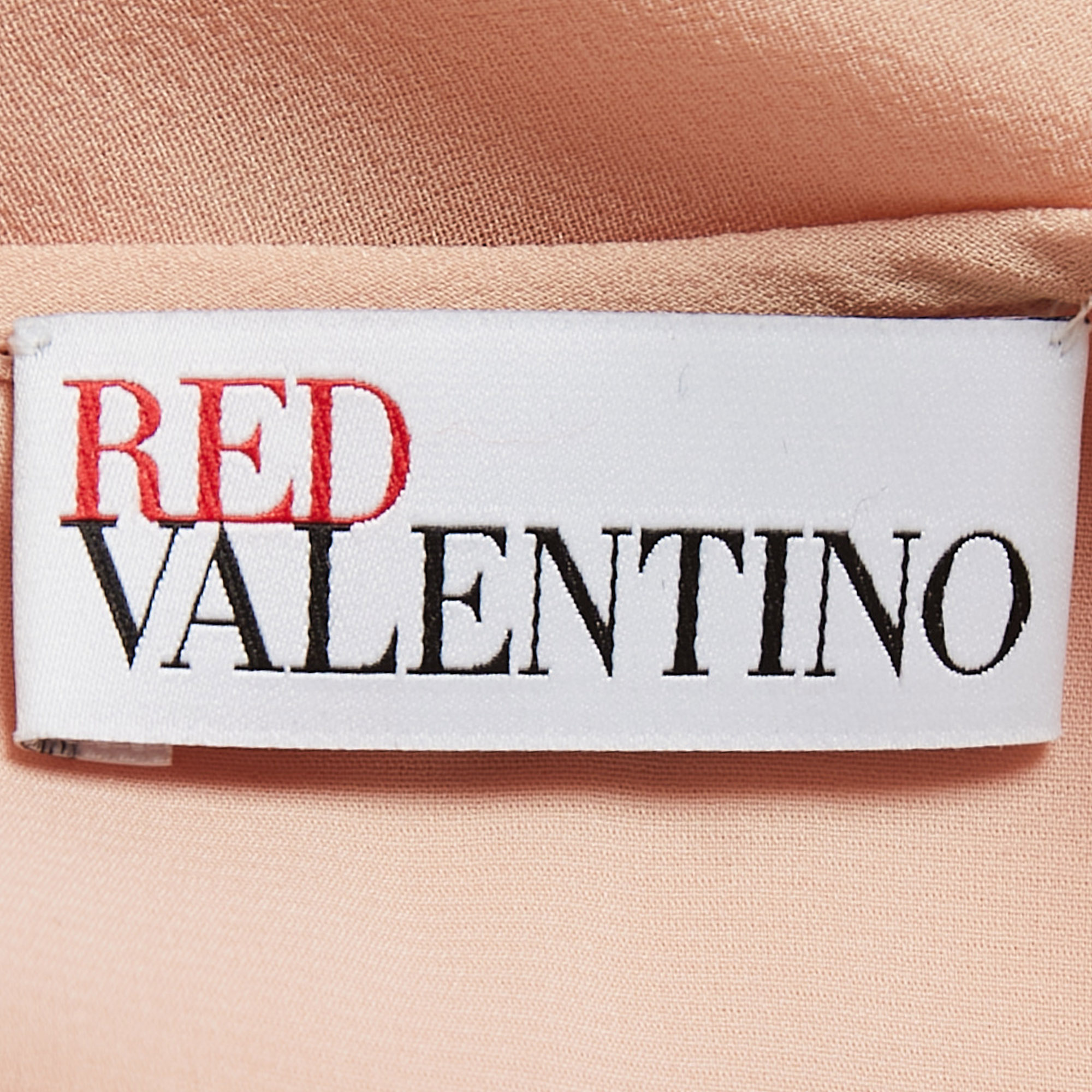 RED Valentino Pink Silk & Lace Short Sleeve Mini Dress L
