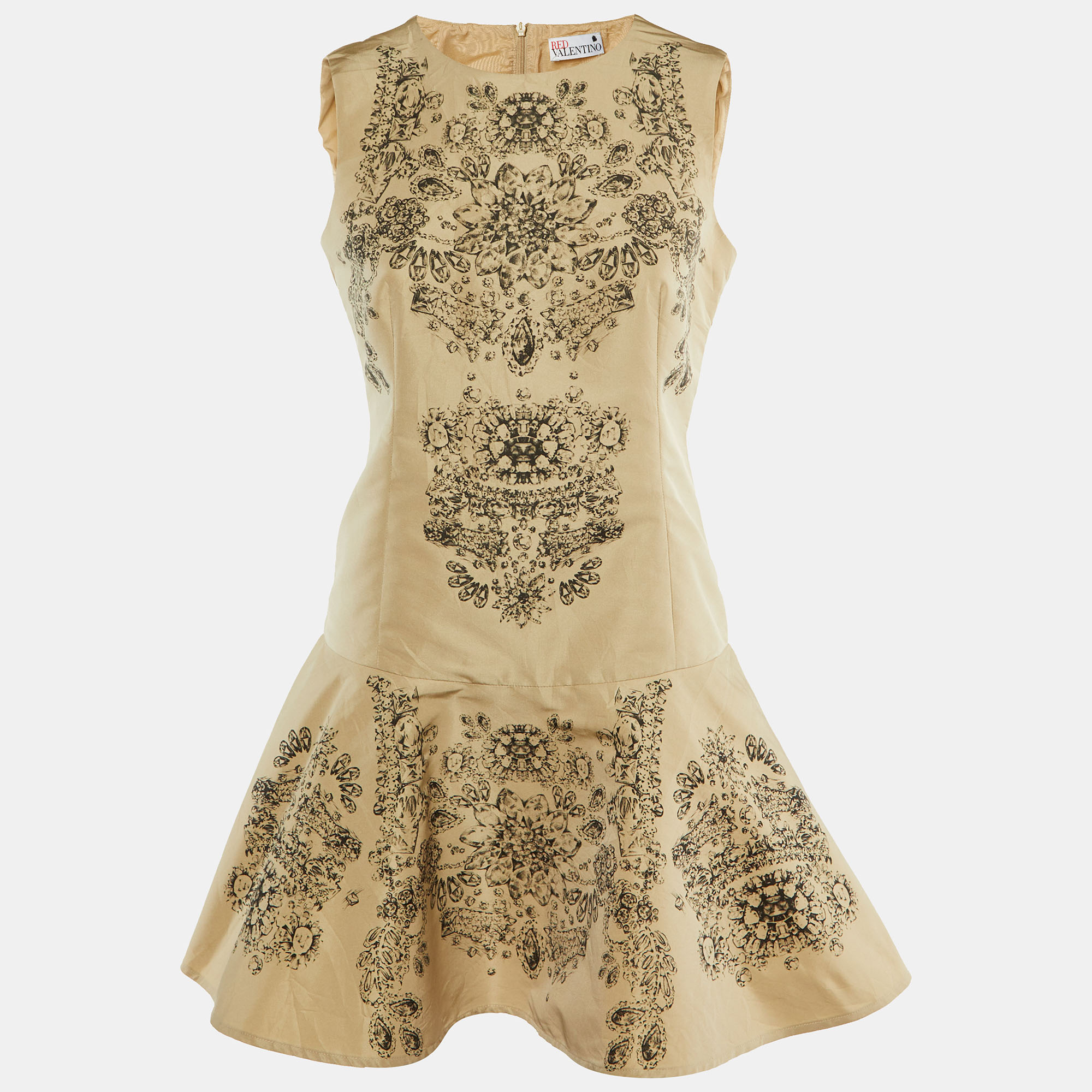 RED Valentino Cream Jewel Printed Polyester Sleeveless Mini Dress M
RED Valentino Cream Jewel Printed Polyester Sleeveless Mini Dress M