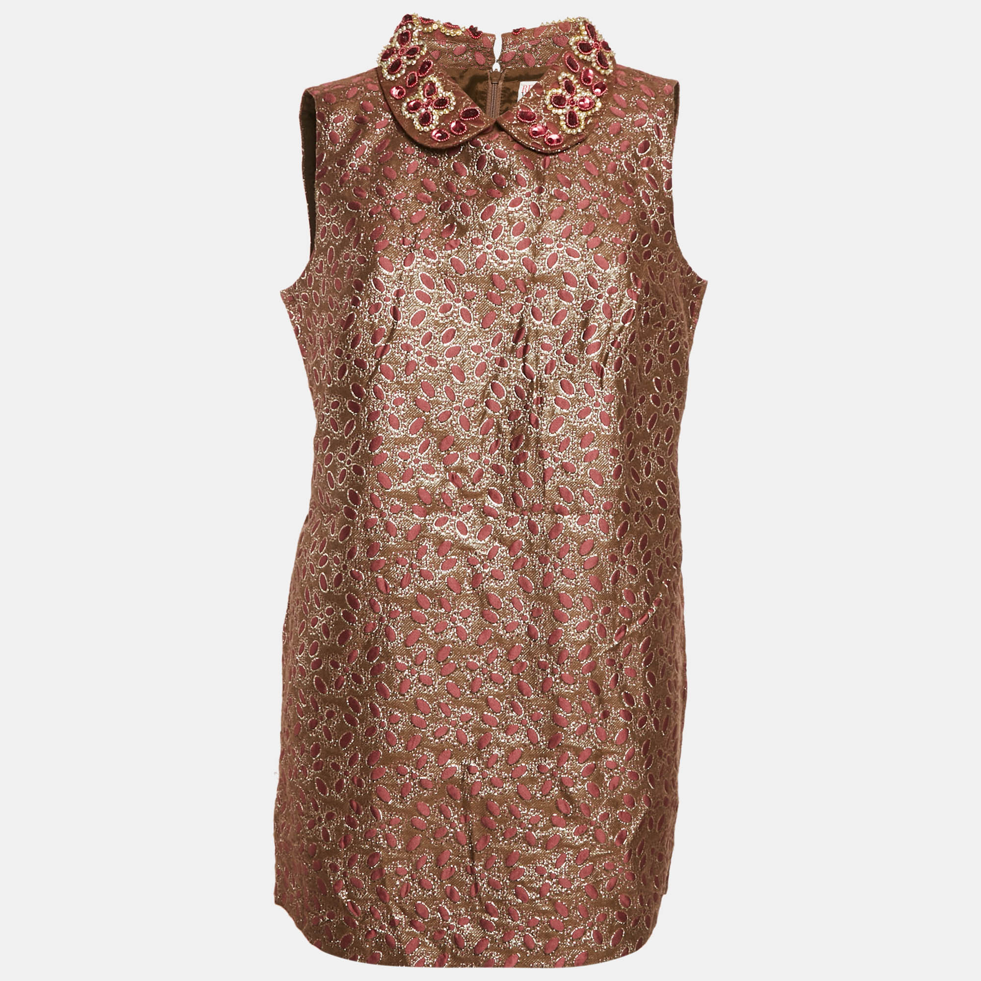 RED Valentino Metallic Embellished Jacquard Sleeveless Mini Dress L
RED Valentino Metallic Embellished Jacquard Sleeveless Mini Dress L