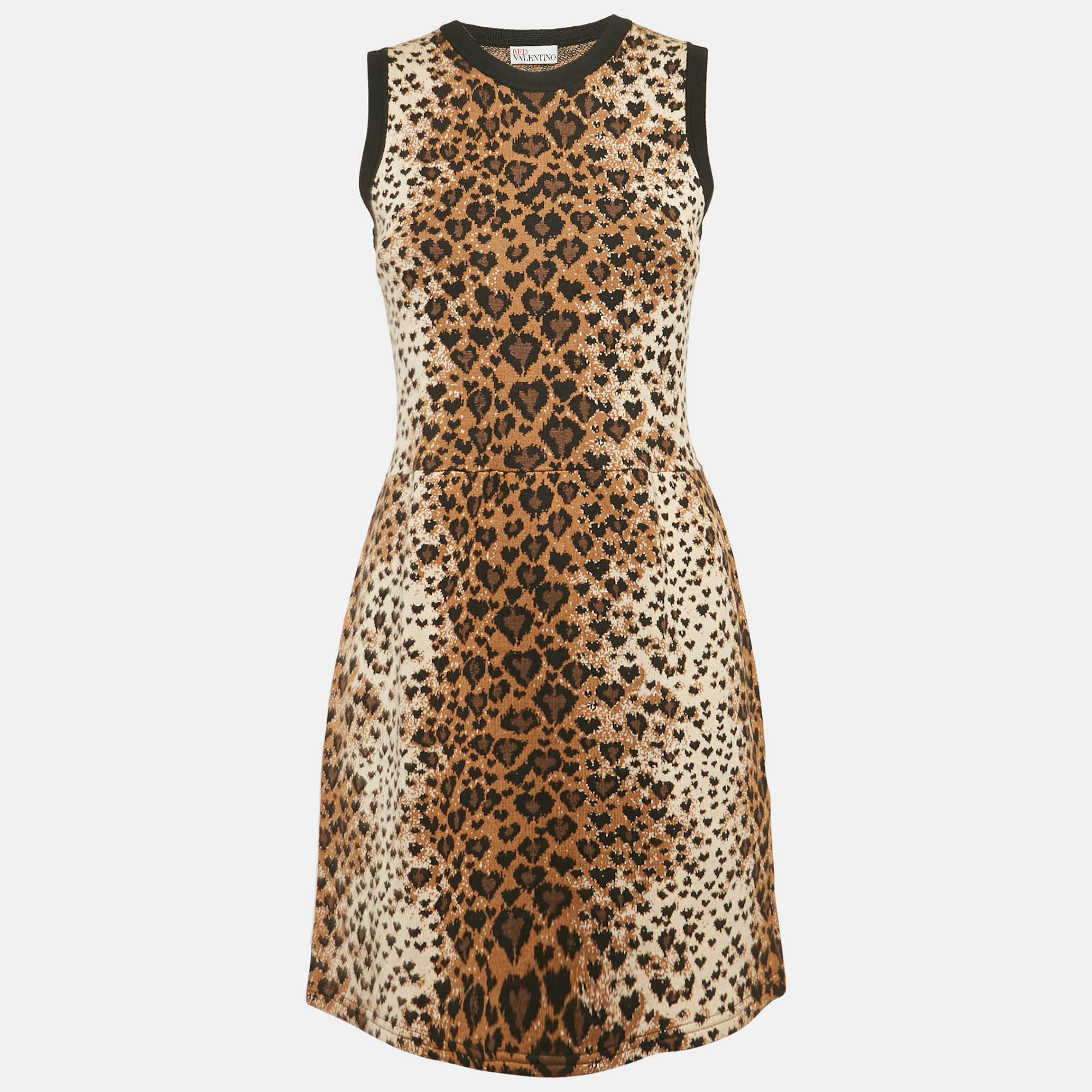 RED Valentino Brown Leopard Stretch Knit Sleeveless Mini Dress M
RED Valentino Brown Leopard Stretch Knit Sleeveless Mini Dress M