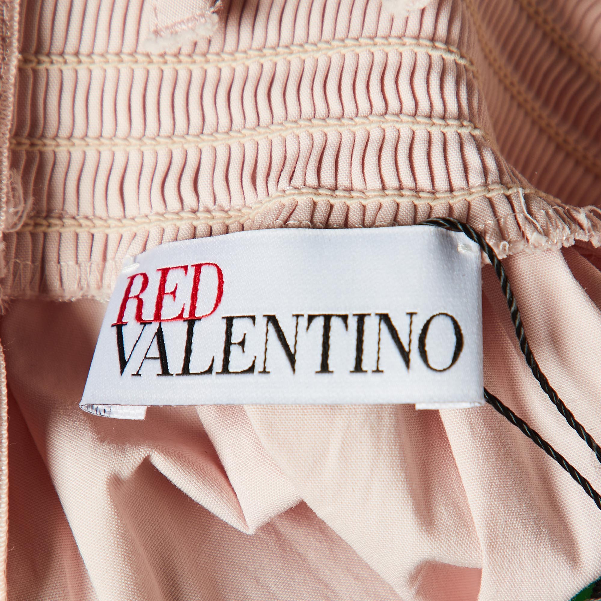 RED Valentino Light Pink Cotton Strappy Mini Dress XS