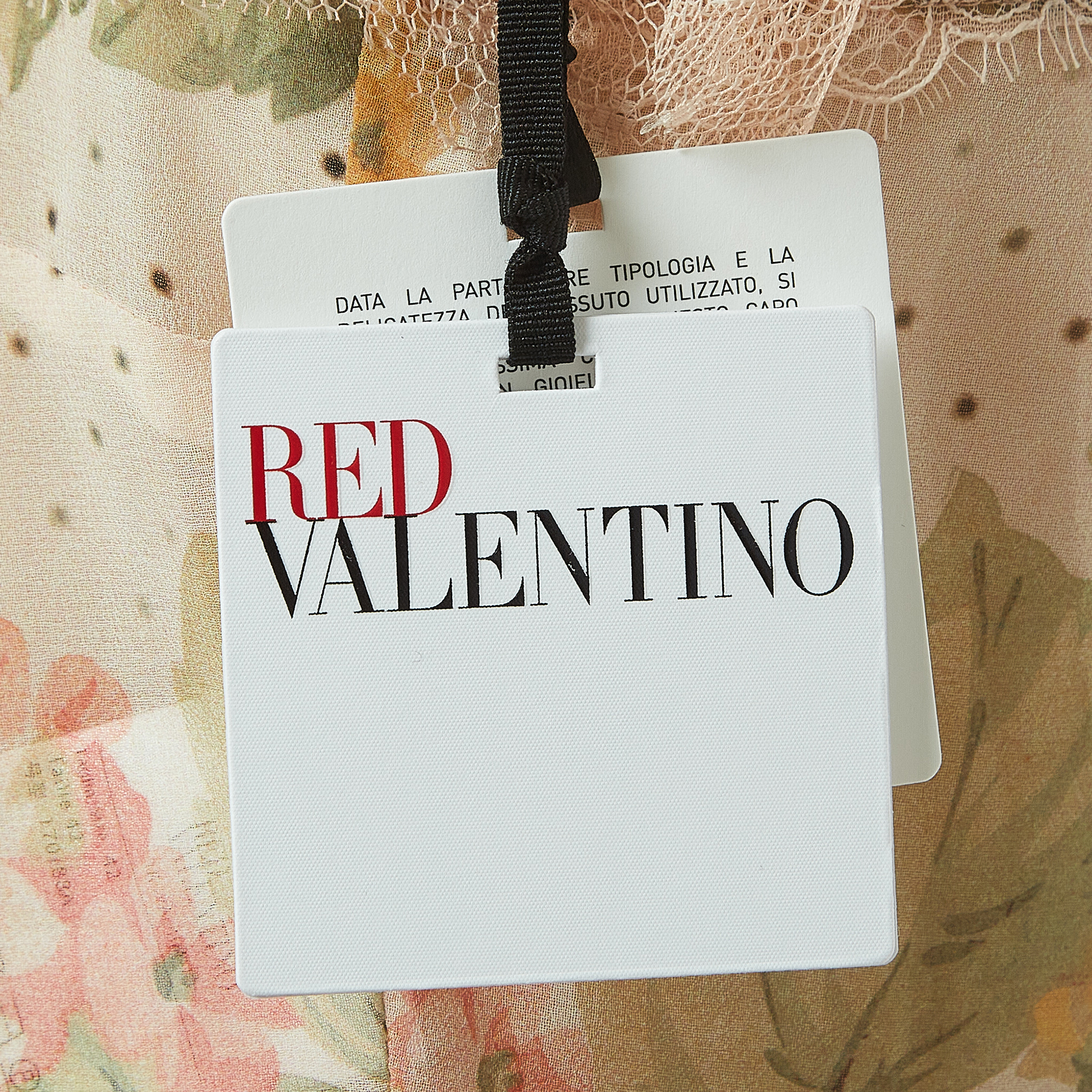 RED Valentino Light Pink Floral Chiffon Lace Paneled Mini Dress M