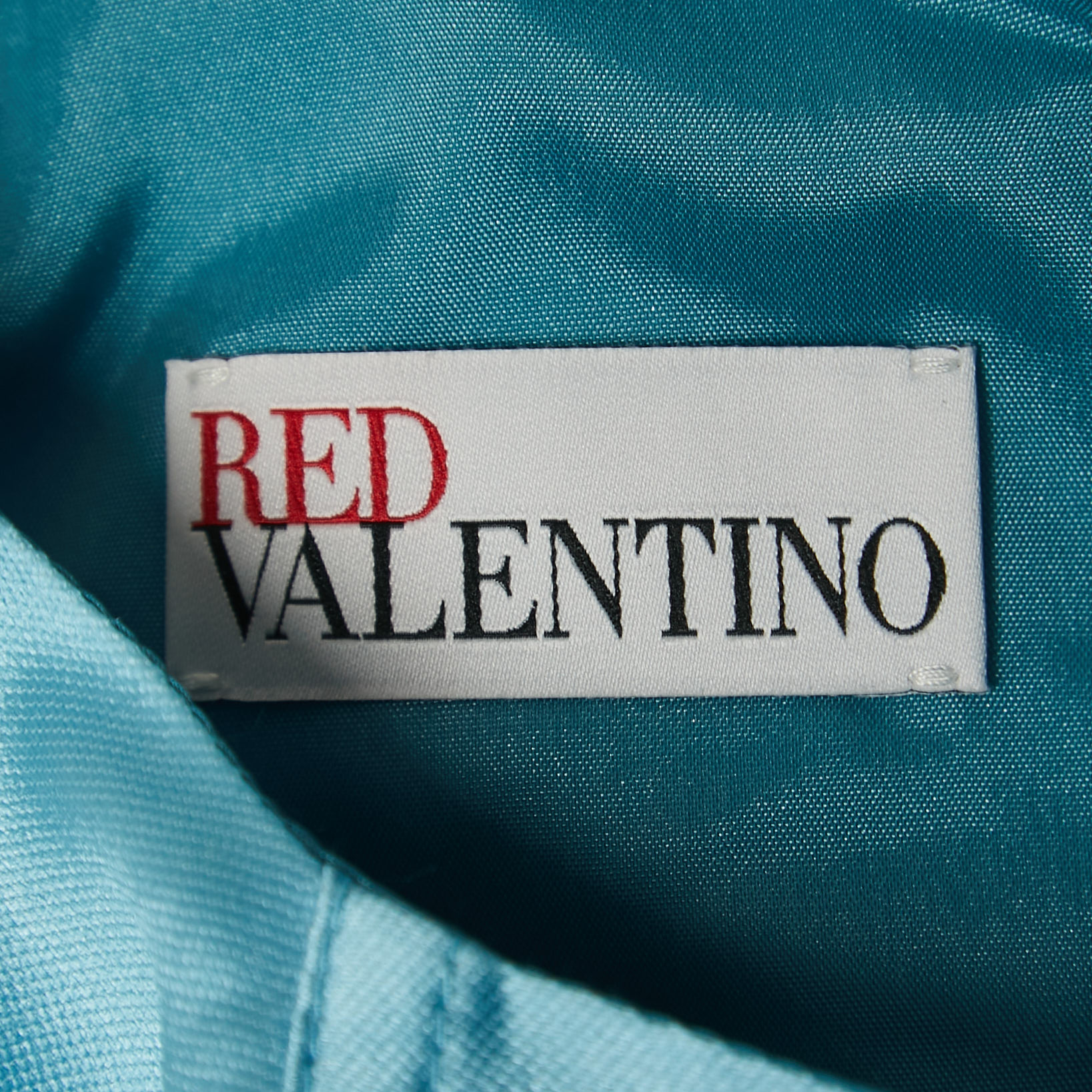 RED Valentino Blue Silk Blend Sleeveless Mini Dress S