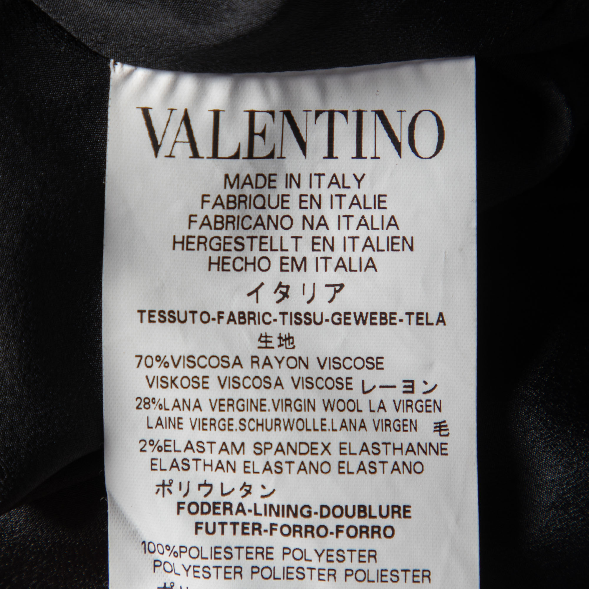 RED Valentino Black Crepe Crystal Embellished Sleeveless Dress S