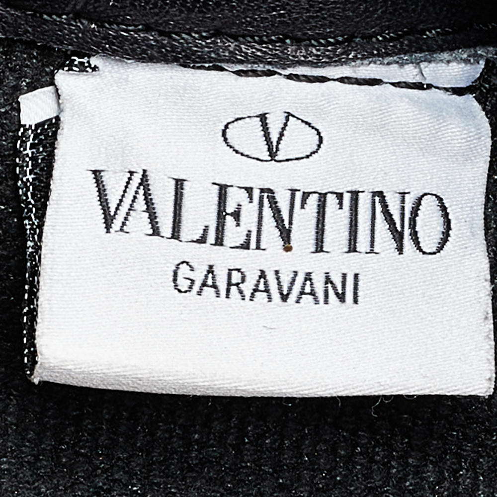 RED Valentino Black Ruffle Sequins Shoulder Bag