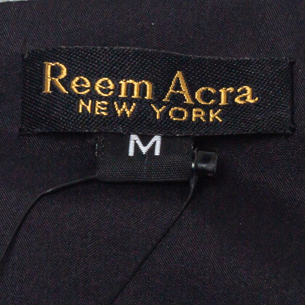 Reem Acra Multicolor Lurex Jacquard & Faux Fur Beaded Heart Detail Waist Belt M