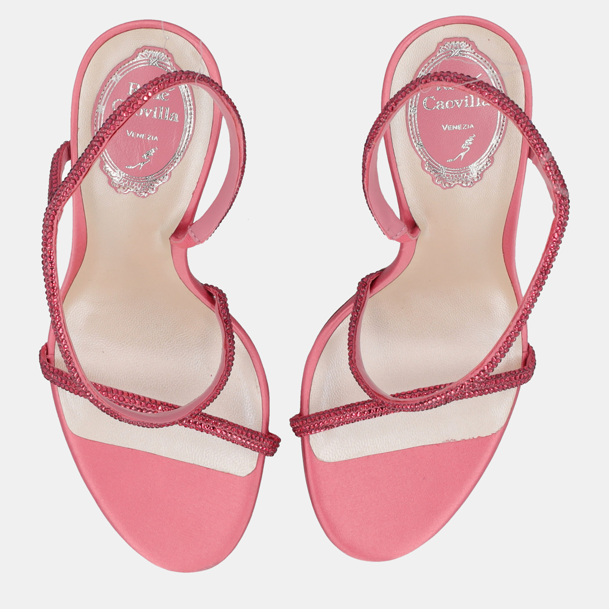 René Caovilla  Women's Synthetic Fibers Sandals - Pink - EU 39