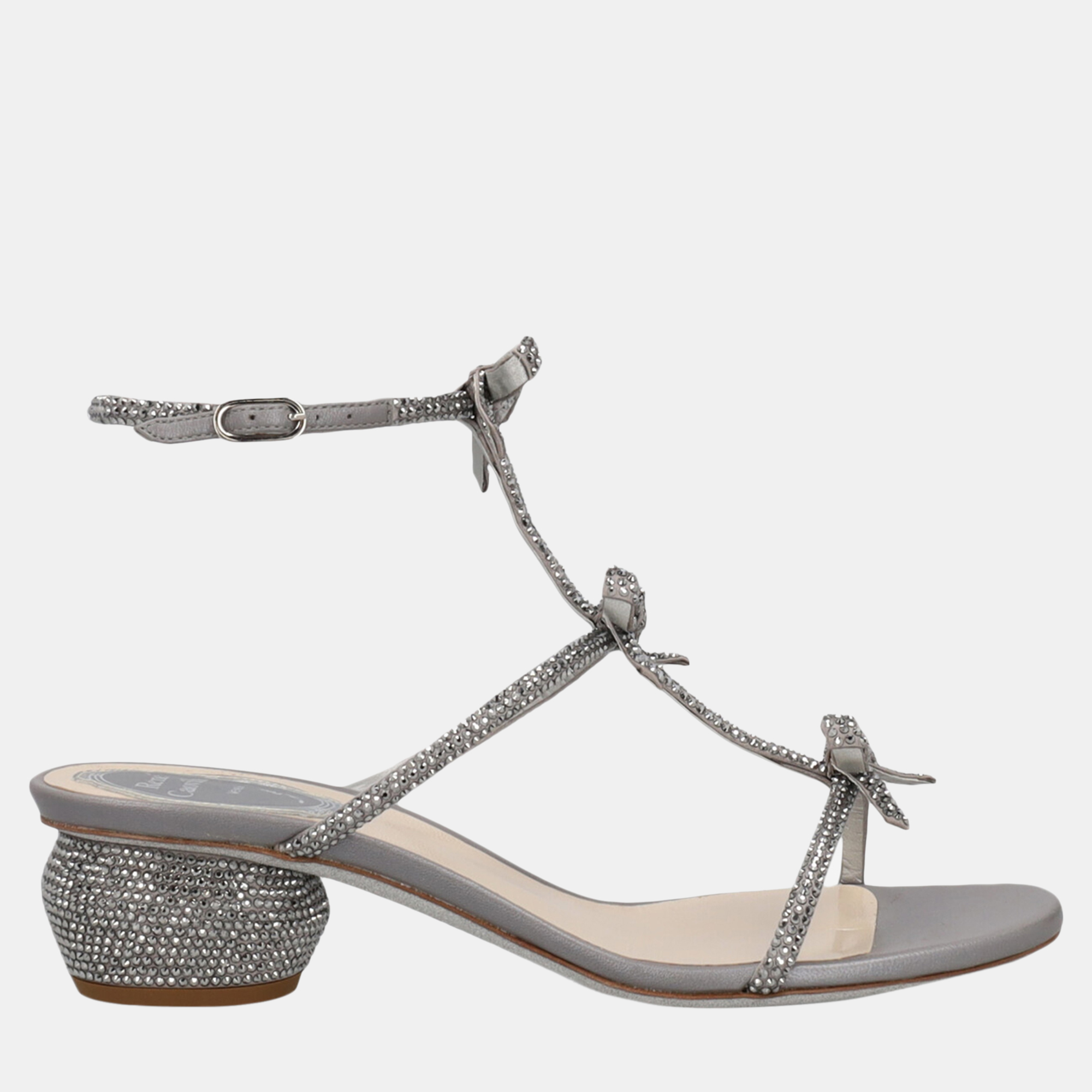 René Caovilla  Women's Leather Sandals - Grey - EU 35